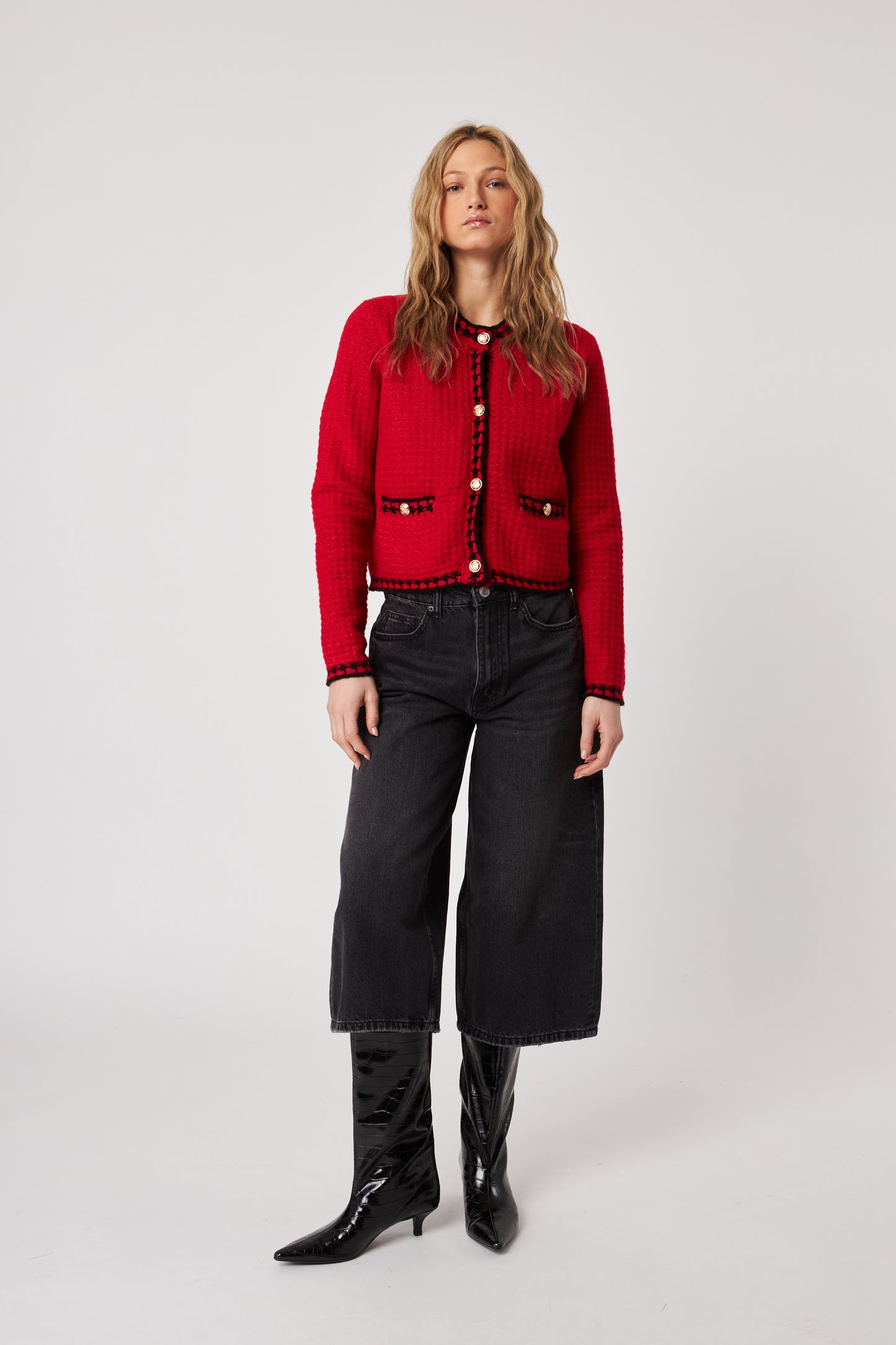 BENEDICT CARDIGAN - PREPPY CRIMSON