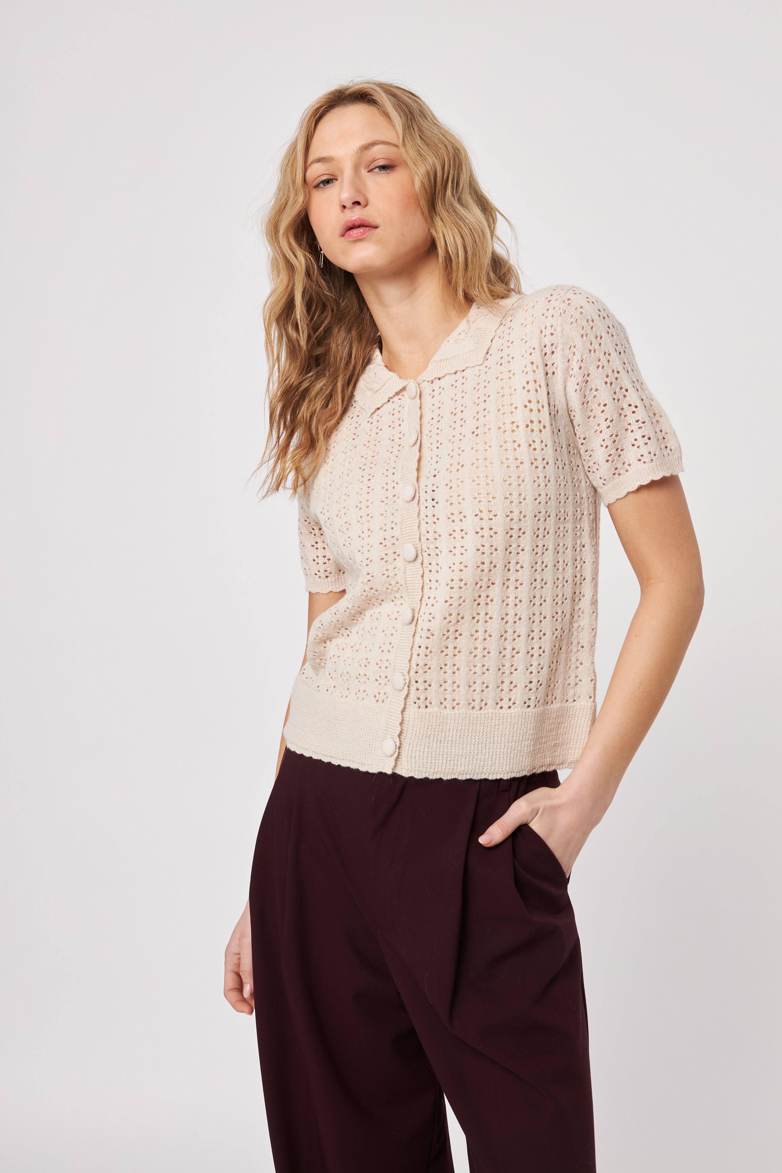 CREW TOP - PEARL BLUSH