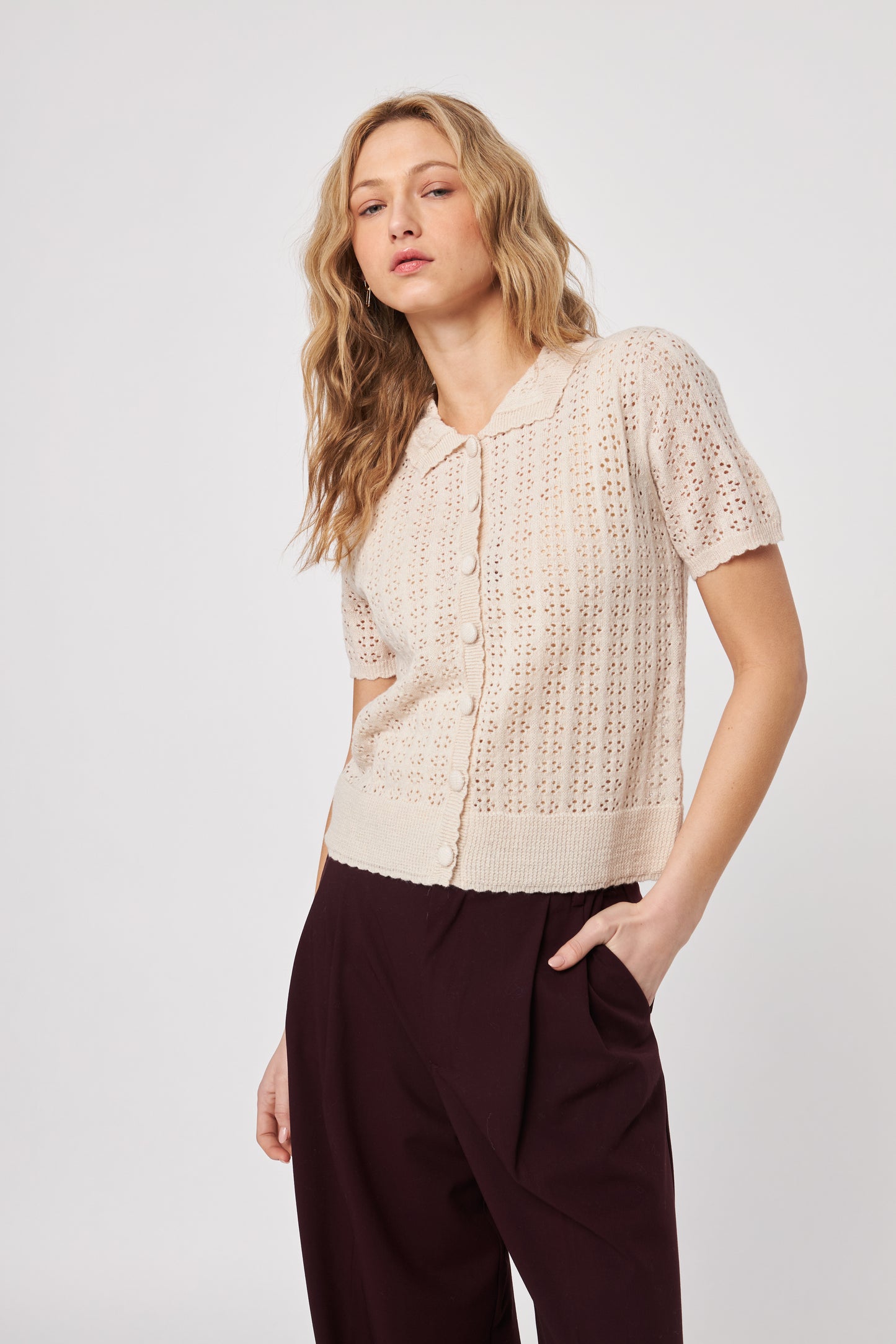 CREW TOP - PEARL BLUSH
