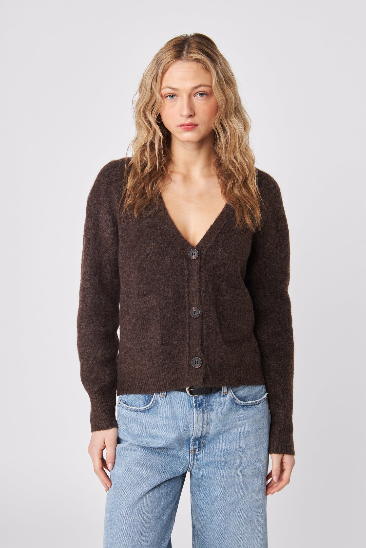 BRAXTON CARDIGAN - CHOCOLATE
