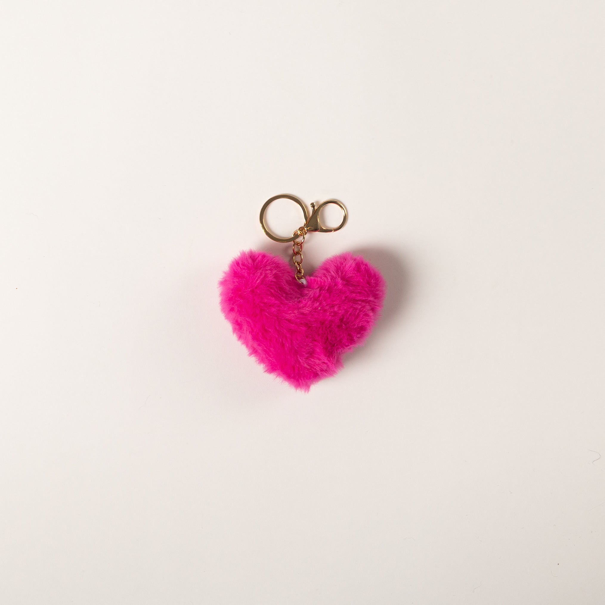 FUR HEART CHARM (VARIOUS COLOURS)