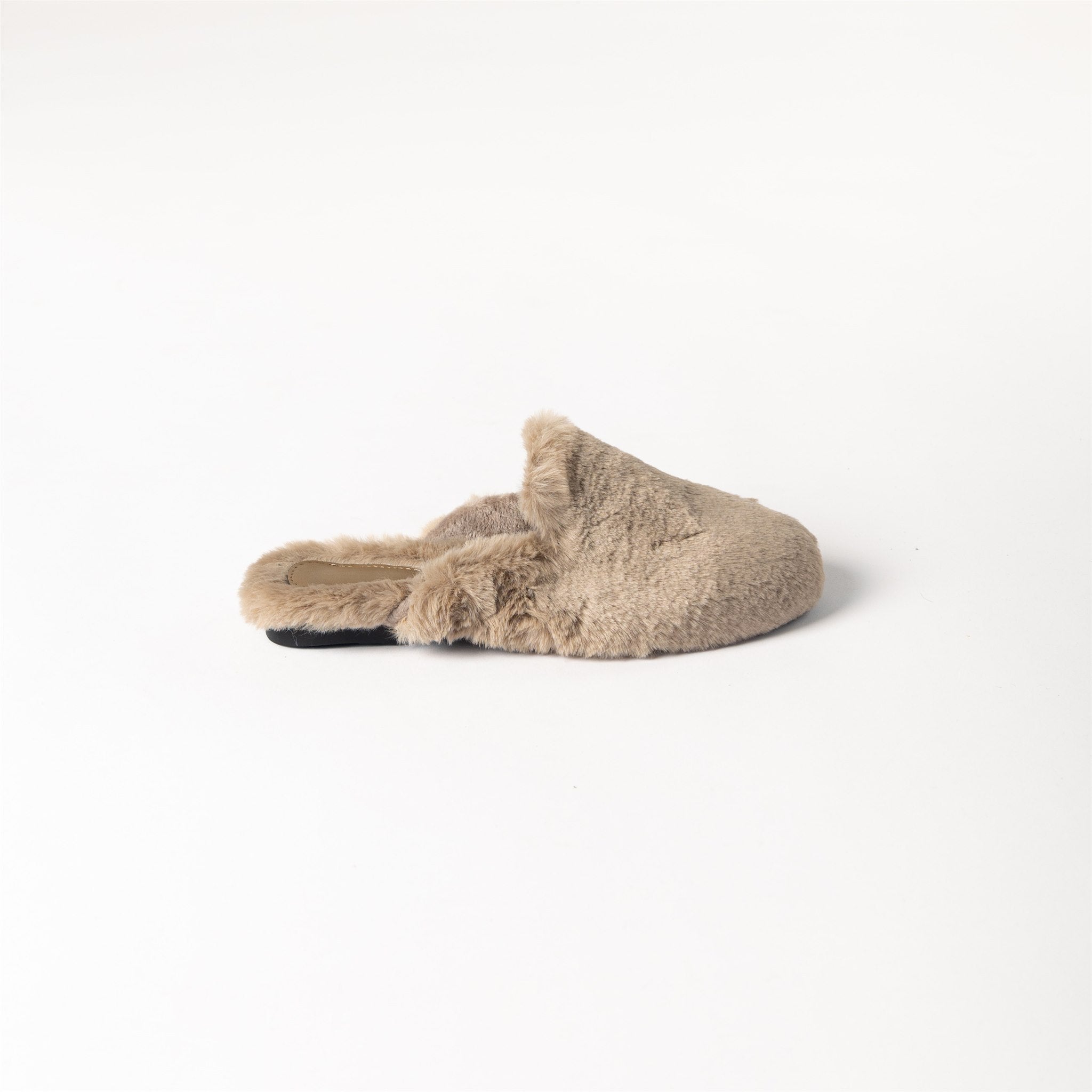 FAUX FUR MULE - CAMEL