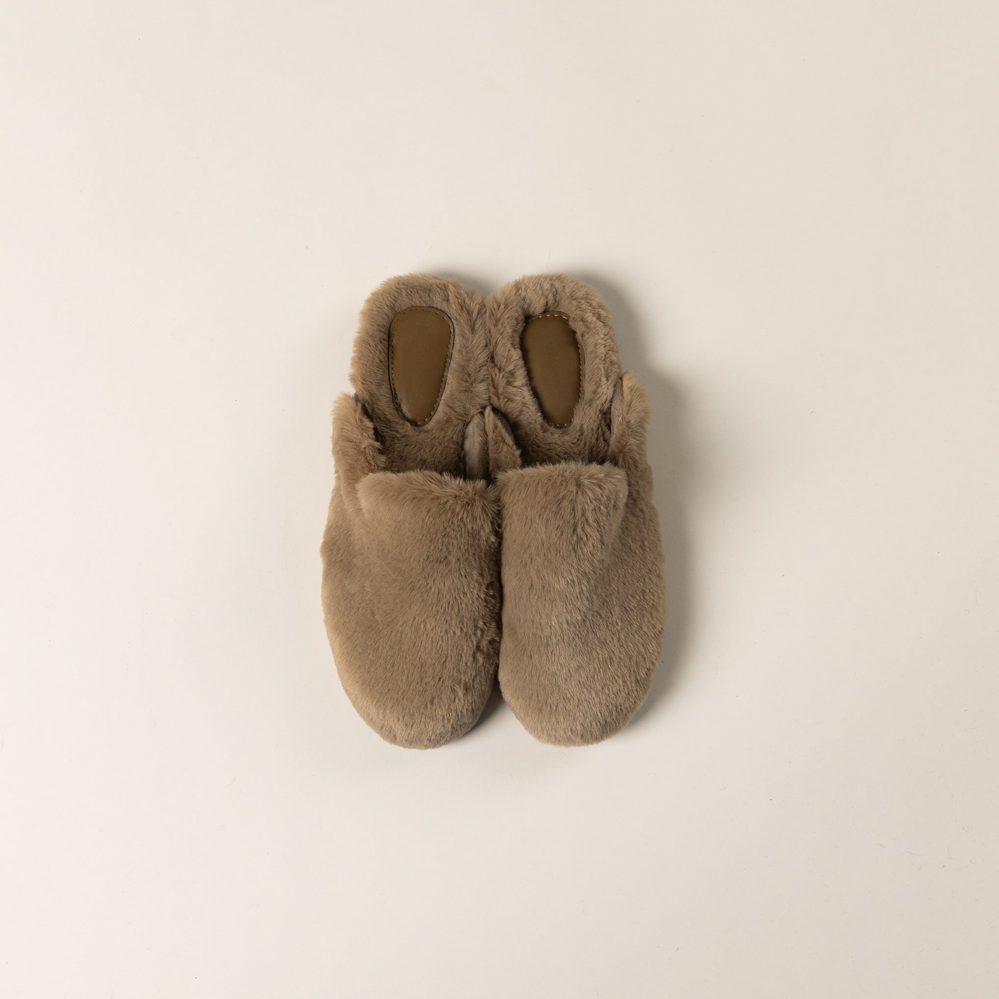 FAUX FUR MULE - CAMEL
