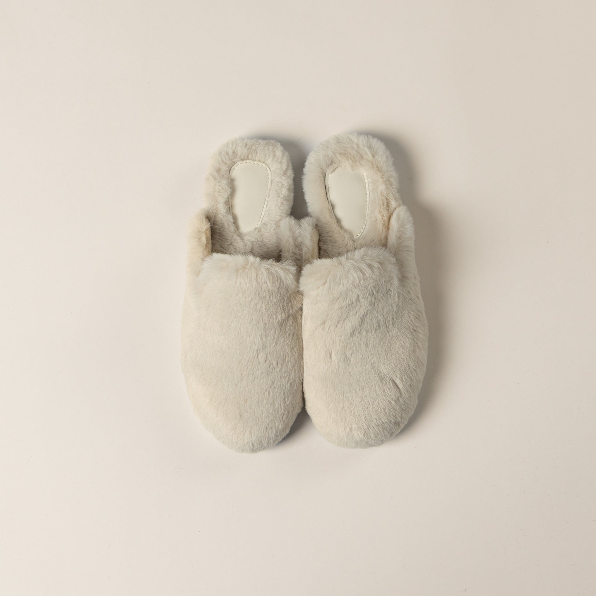 FAUX FUR MULE - NATURAL