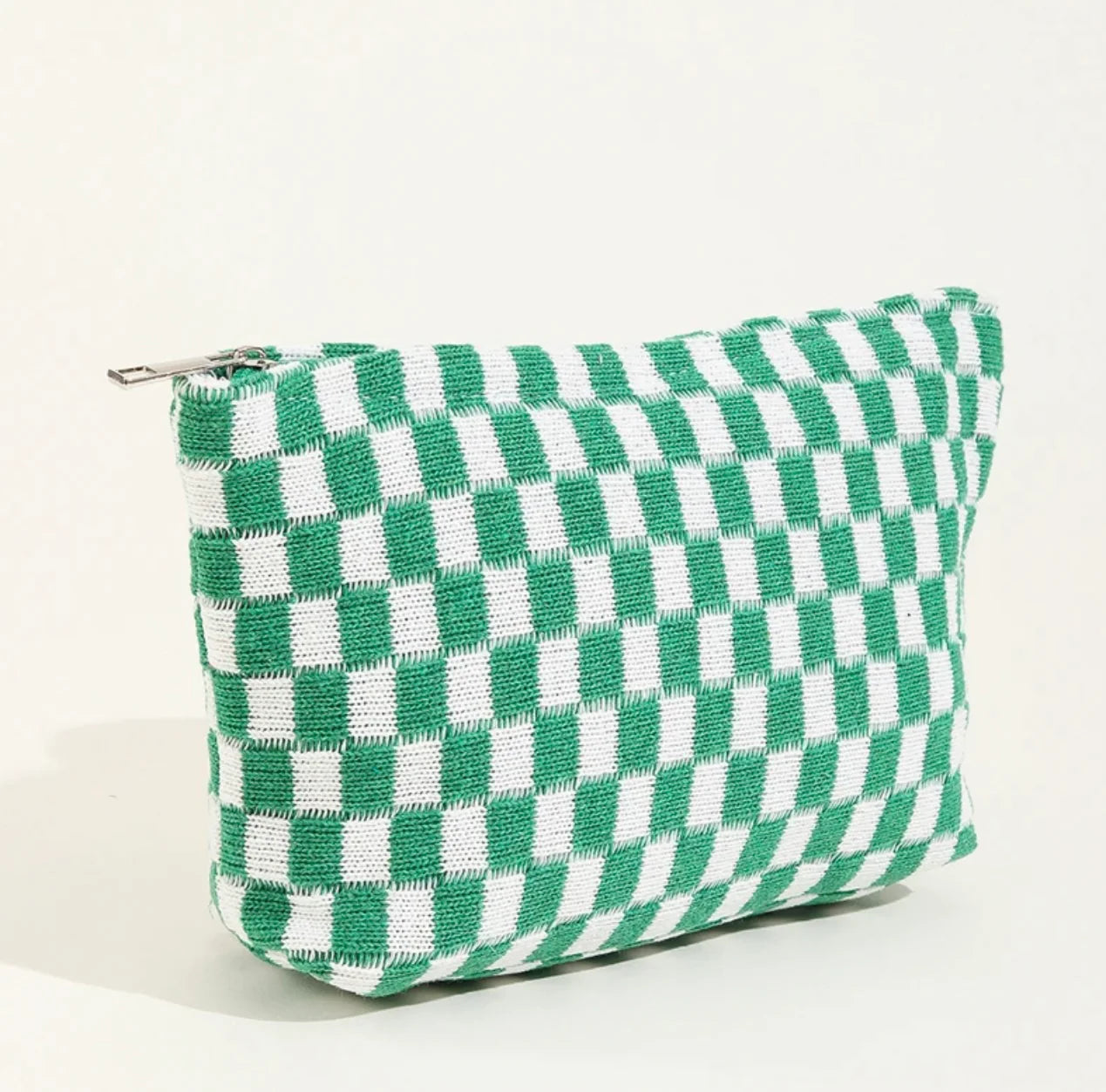 LARGE CHECKERED POUCH - VARIOUS COLOURS