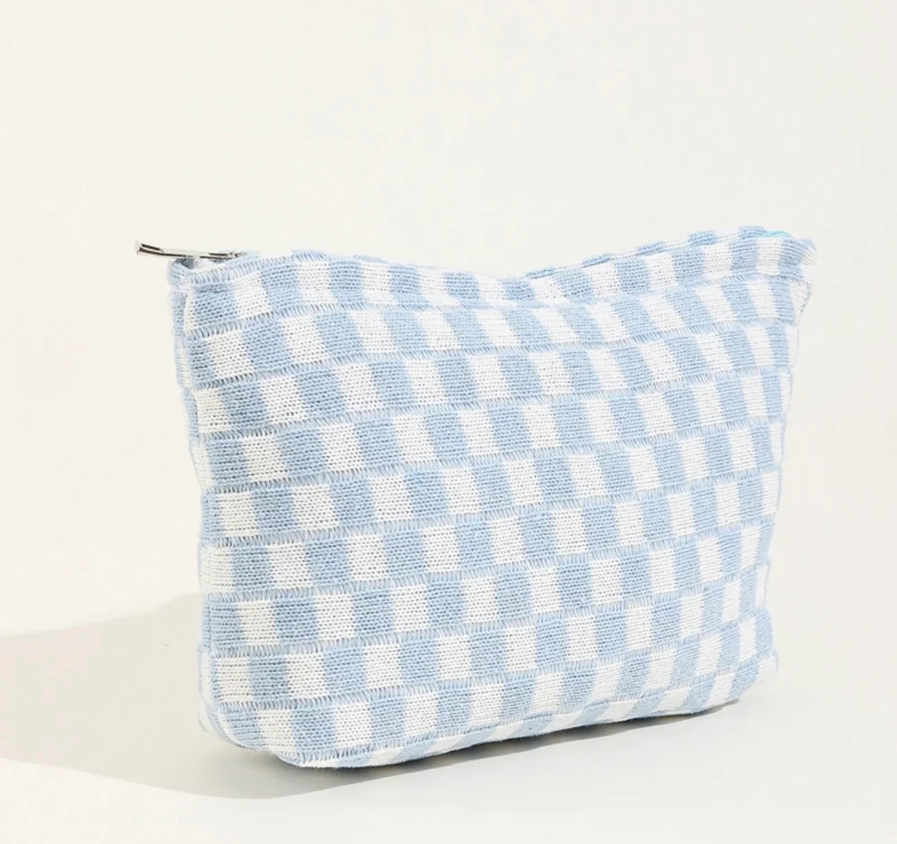 LARGE CHECKERED POUCH - VARIOUS COLOURS