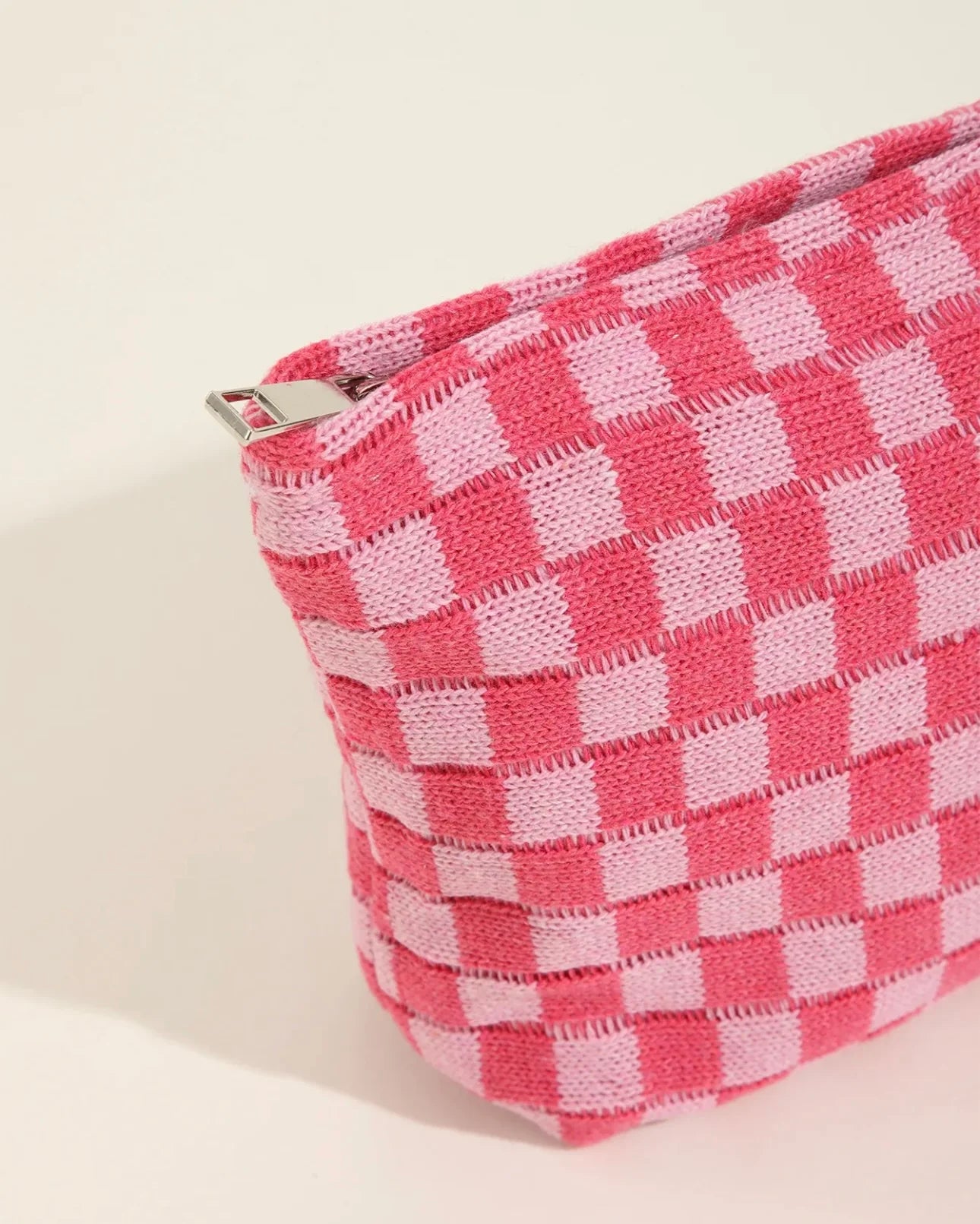 LARGE CHECKERED POUCH - VARIOUS COLOURS