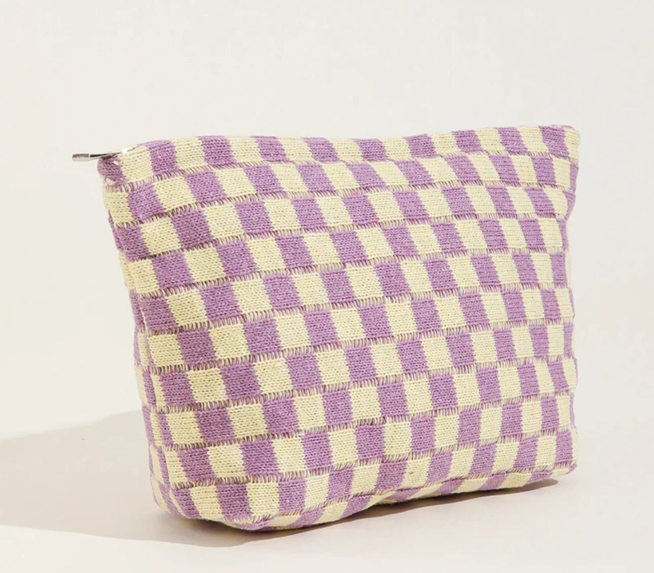 LARGE CHECKERED POUCH - VARIOUS COLOURS