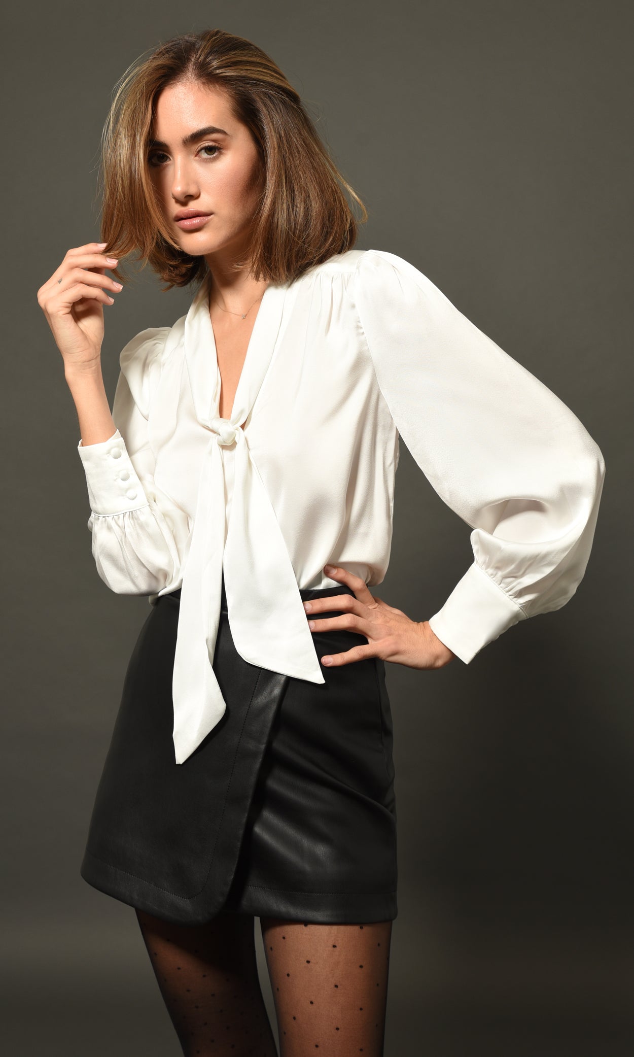 EDNA TIE NECK BLOUSE (ONLINE ONLY)