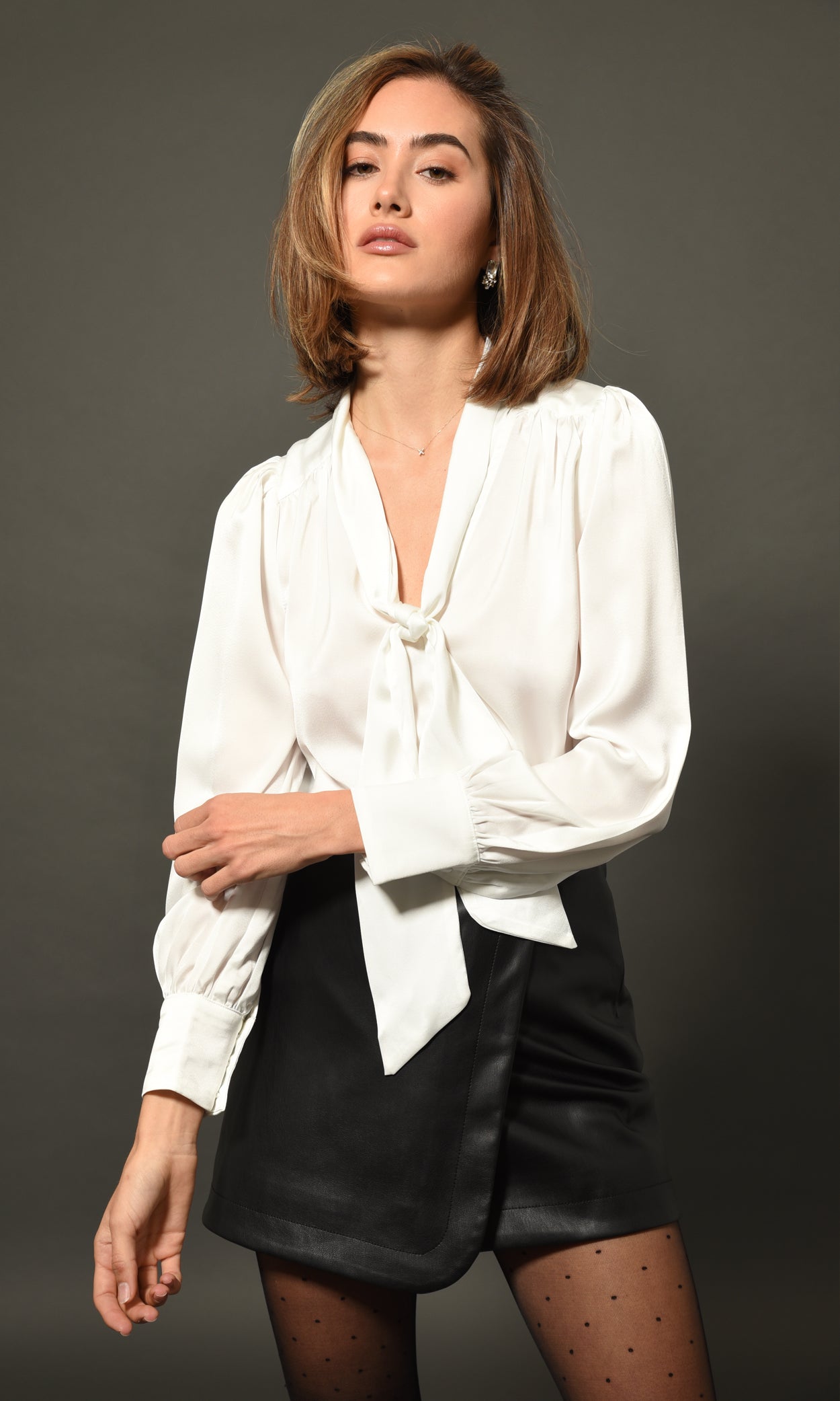 EDNA TIE NECK BLOUSE (ONLINE ONLY)