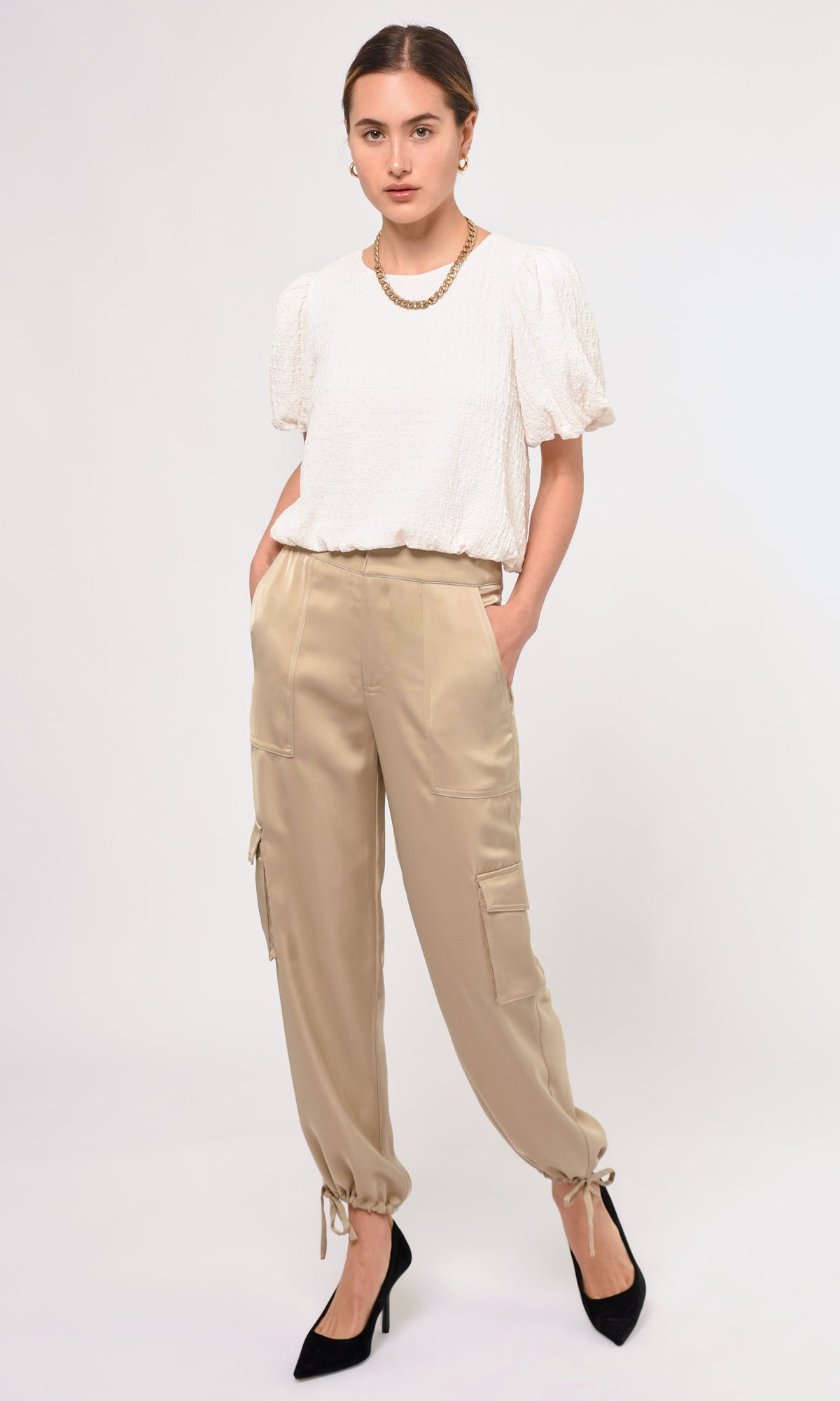 SAMMY SATIN CARGO PANT