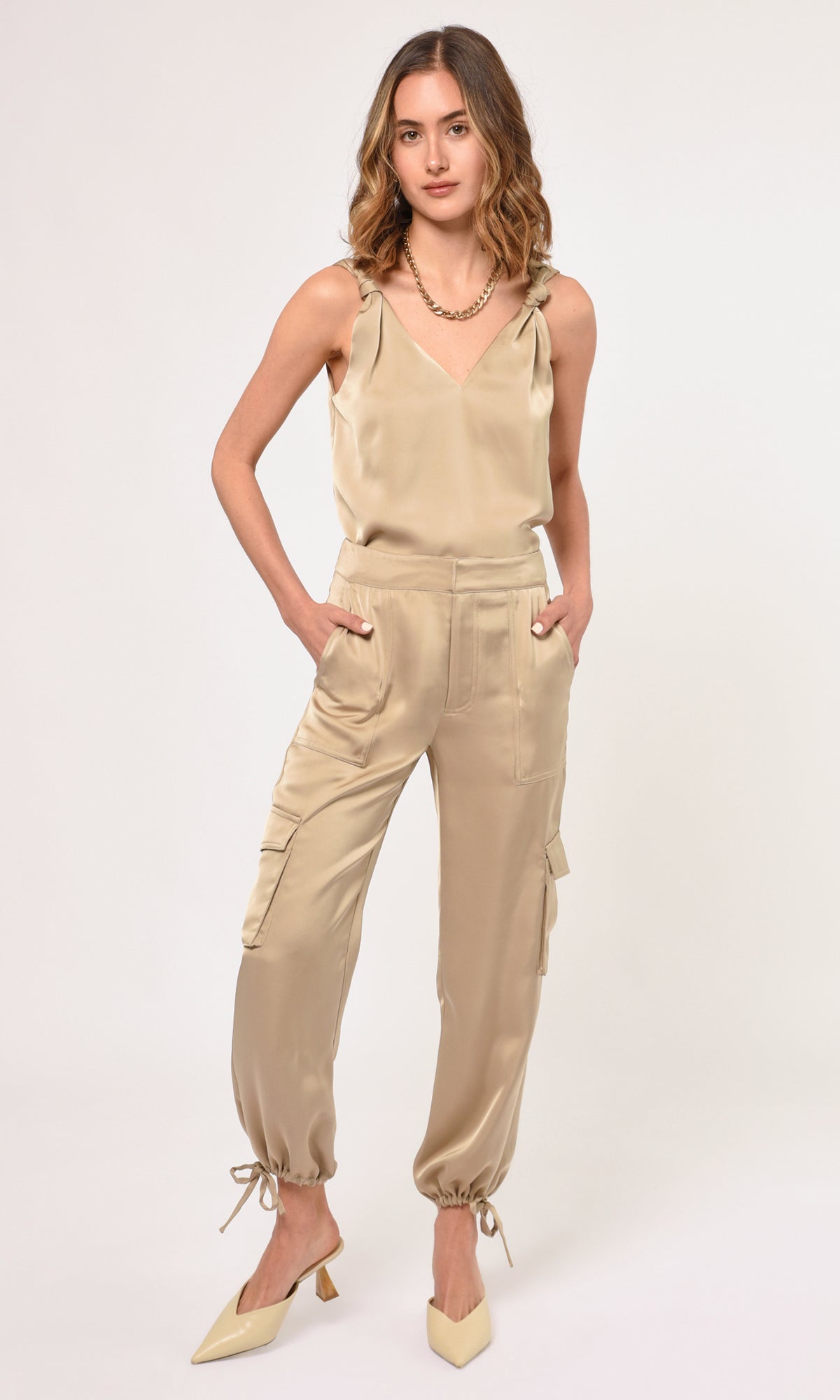 SAMMY SATIN CARGO PANT