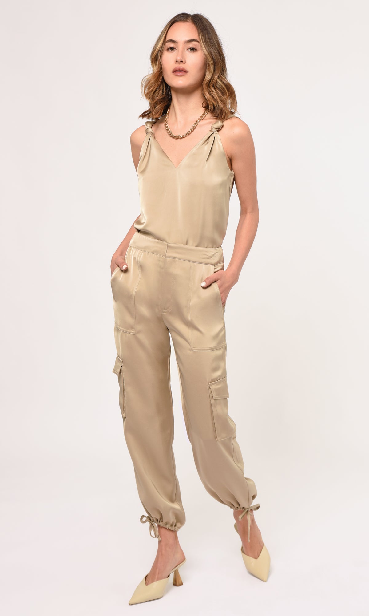 SAMMY SATIN CARGO PANT