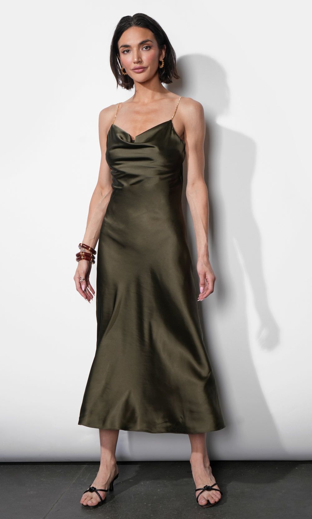 LEAH JEWEL STRAP SLIP DRESS