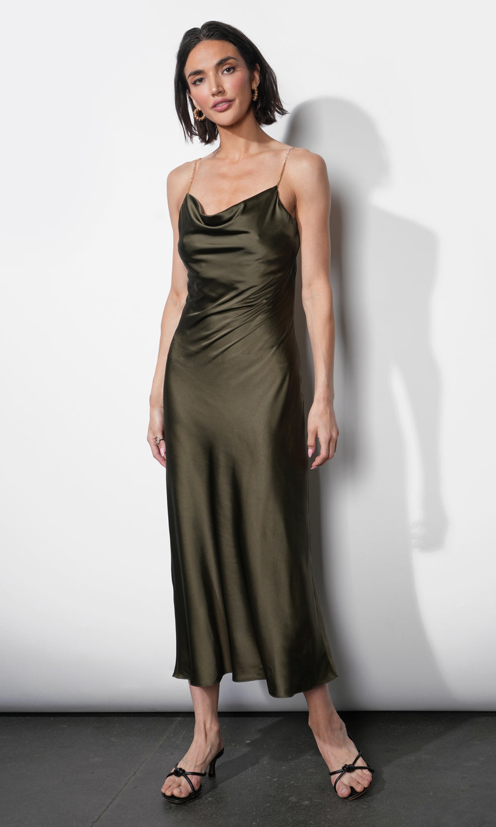 LEAH JEWEL STRAP SLIP DRESS
