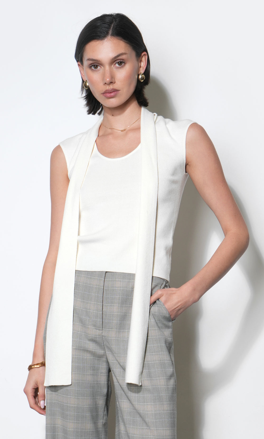 HANNAH SCARF KNIT TOP