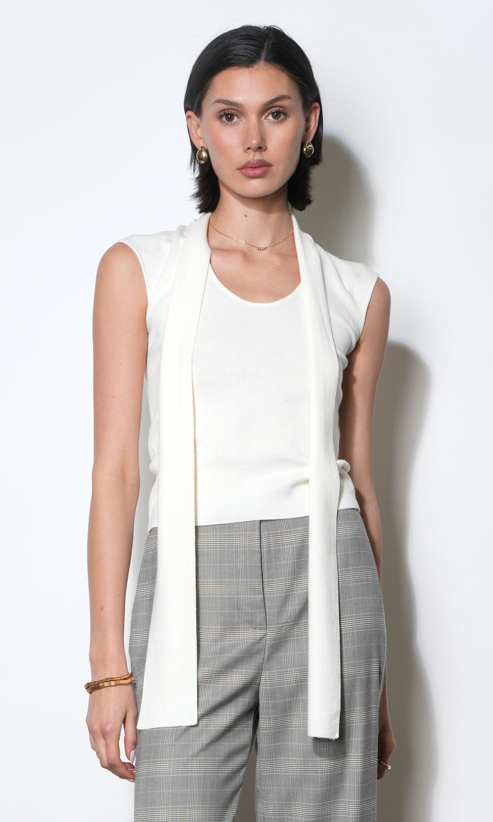 HANNAH SCARF KNIT TOP