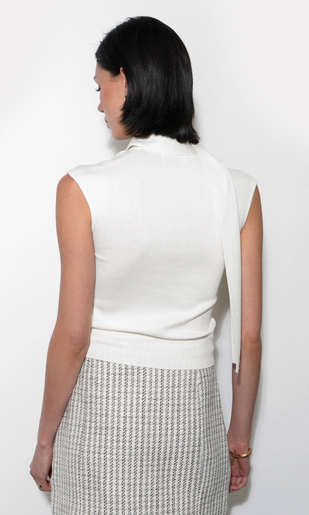 HANNAH SCARF KNIT TOP