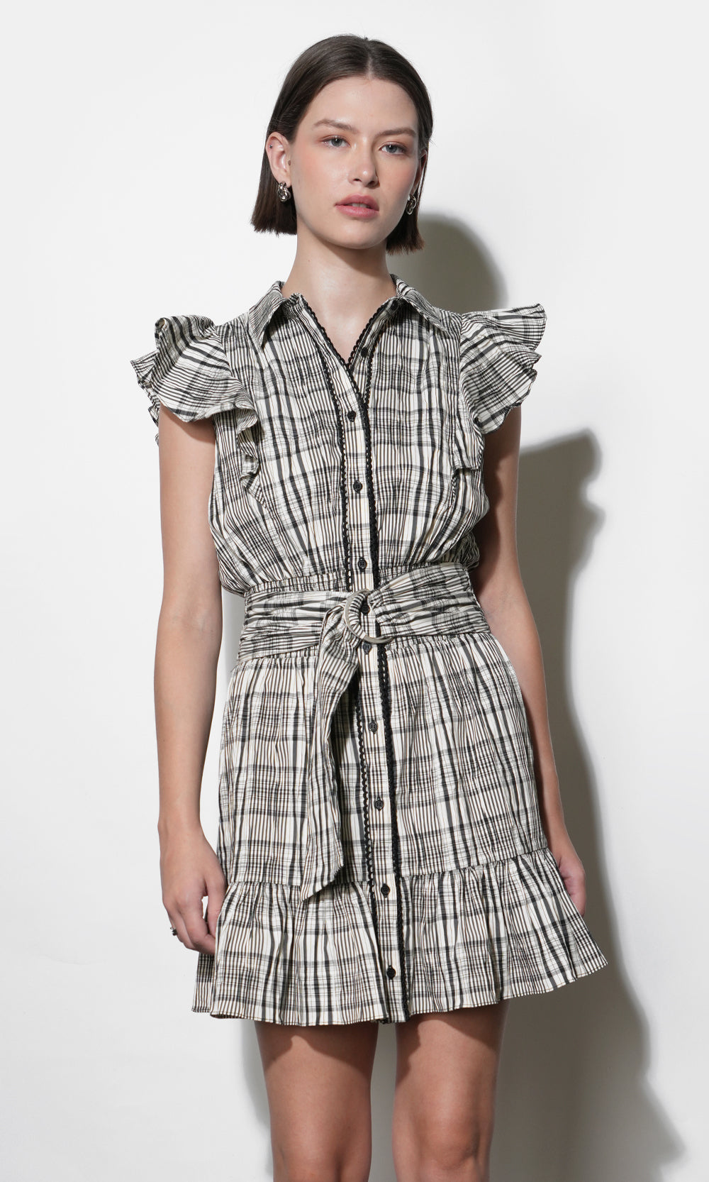 MABEL PLAID MINI DRESS