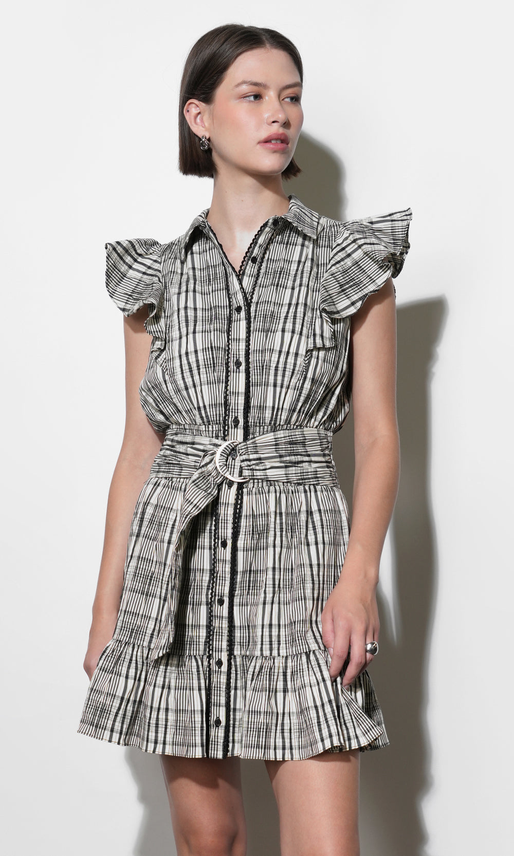 MABEL PLAID MINI DRESS