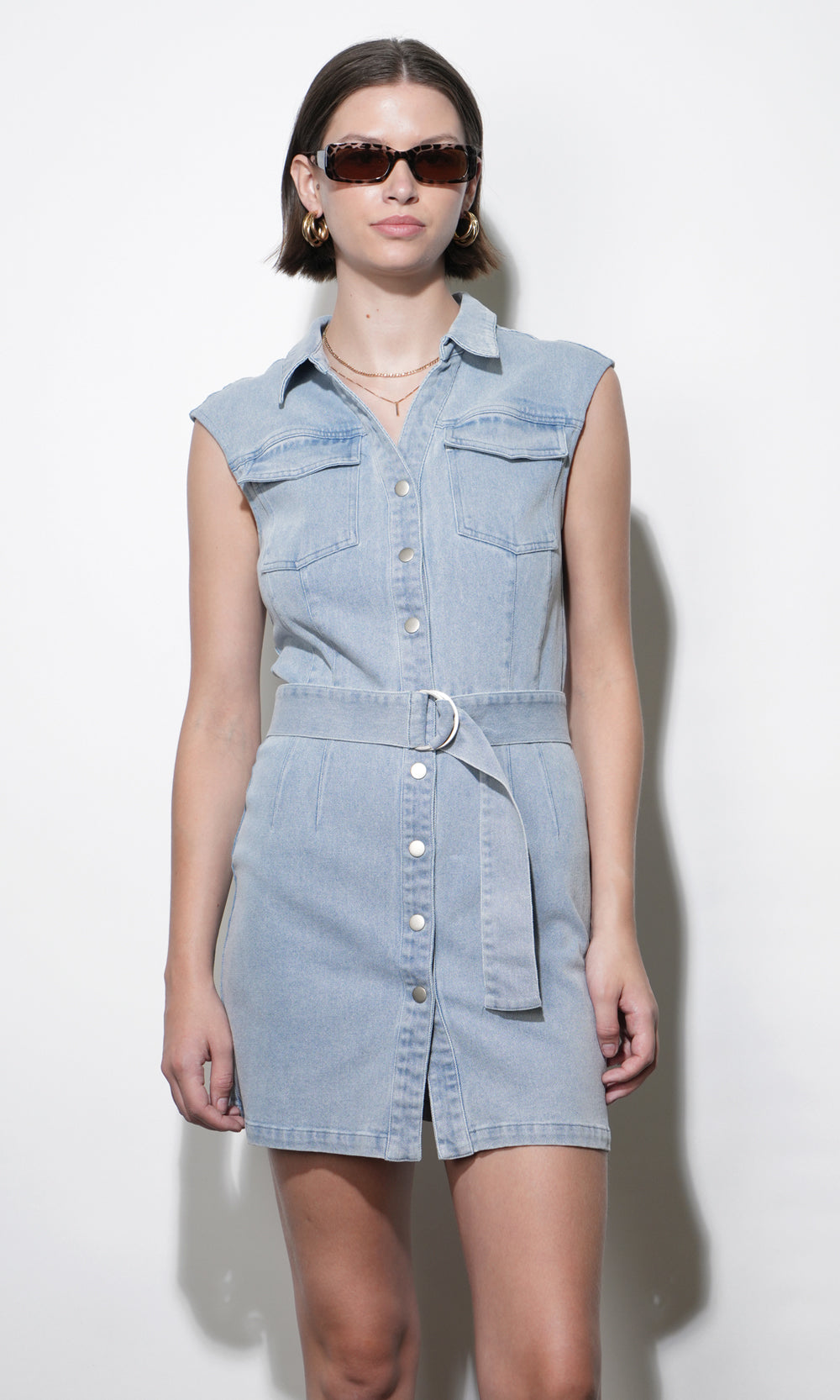 MADISON DENIM MINI DRESS