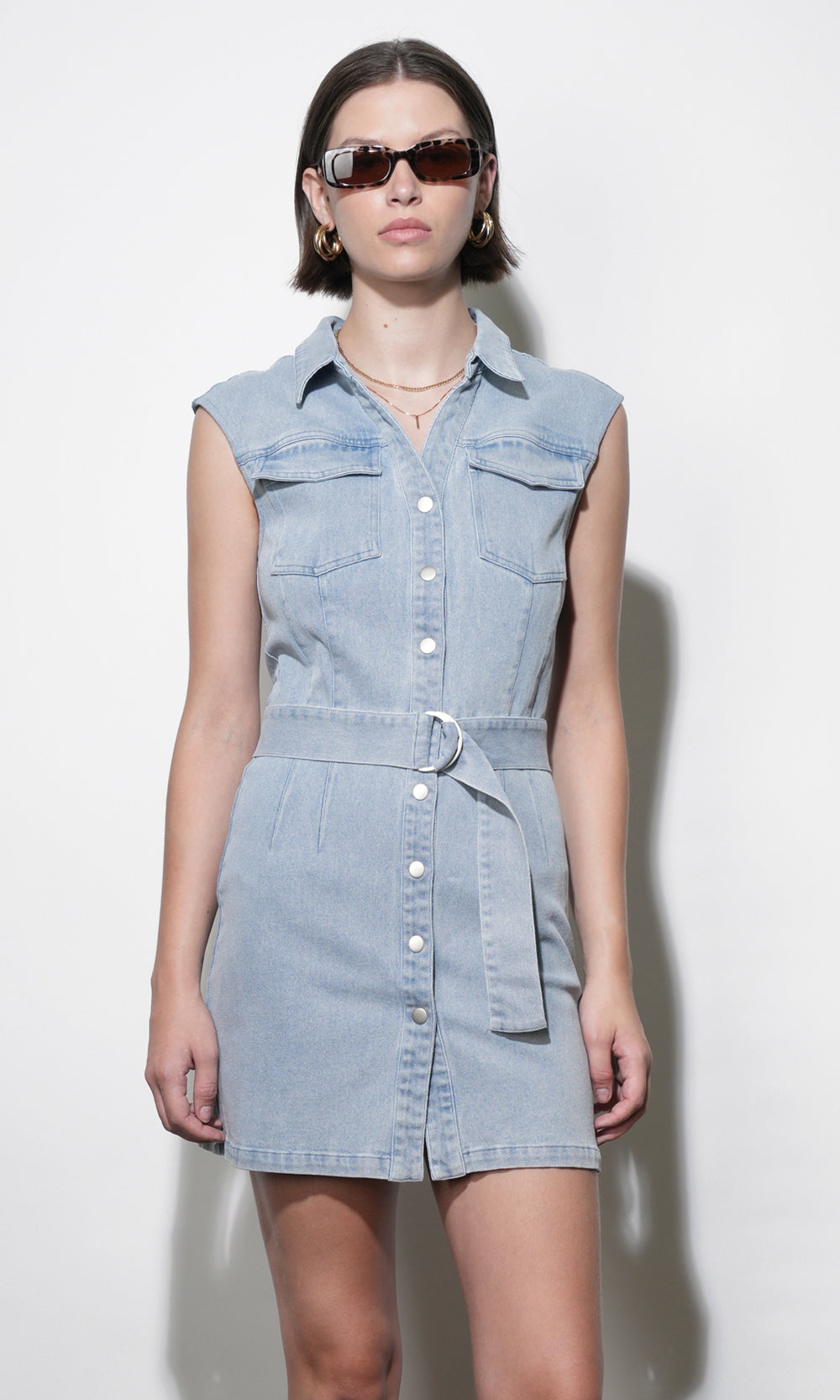 MADISON DENIM MINI DRESS