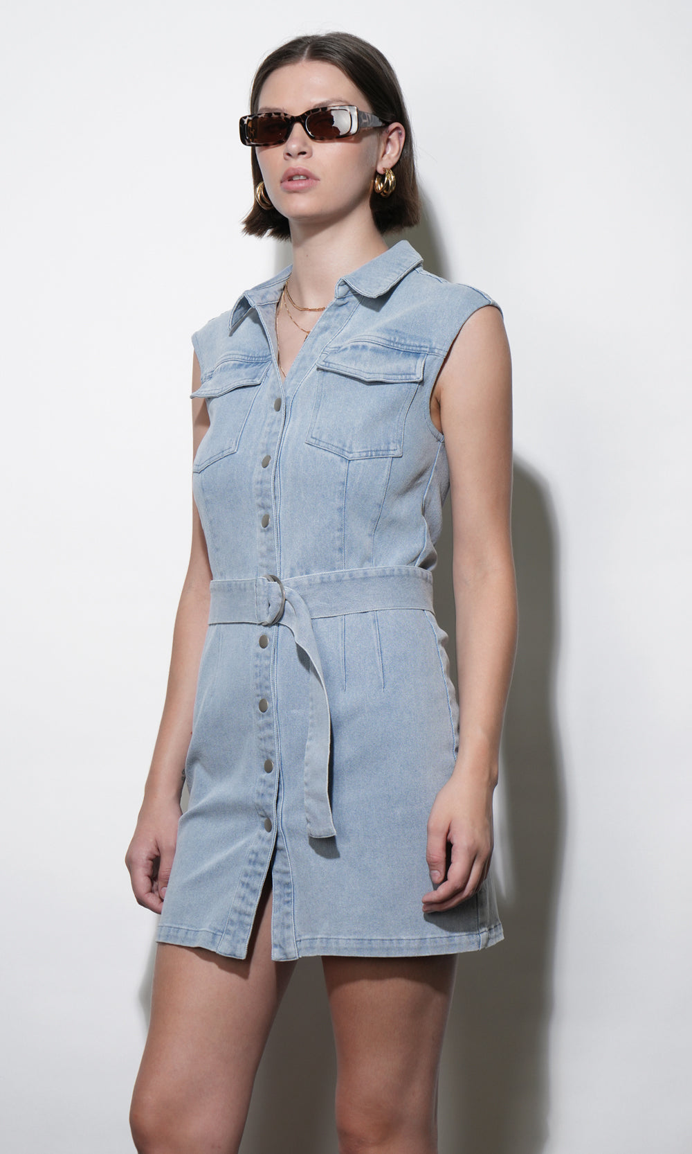 MADISON DENIM MINI DRESS
