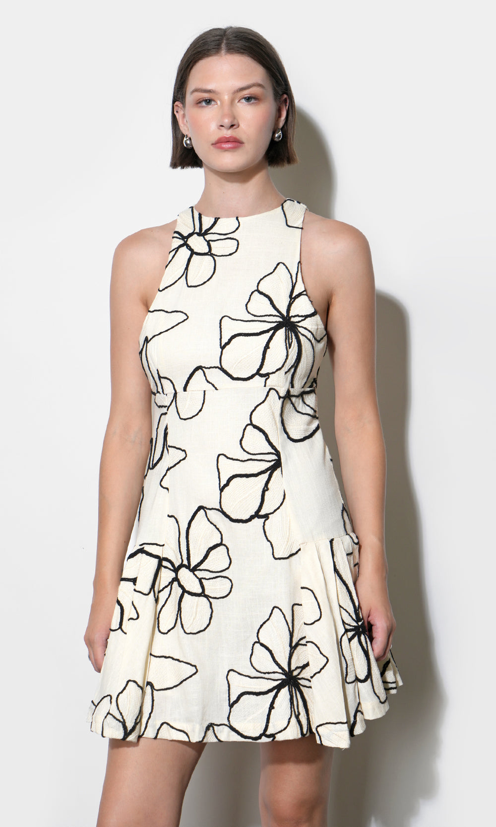 MADELINE EMBROIDERED MINI DRESS