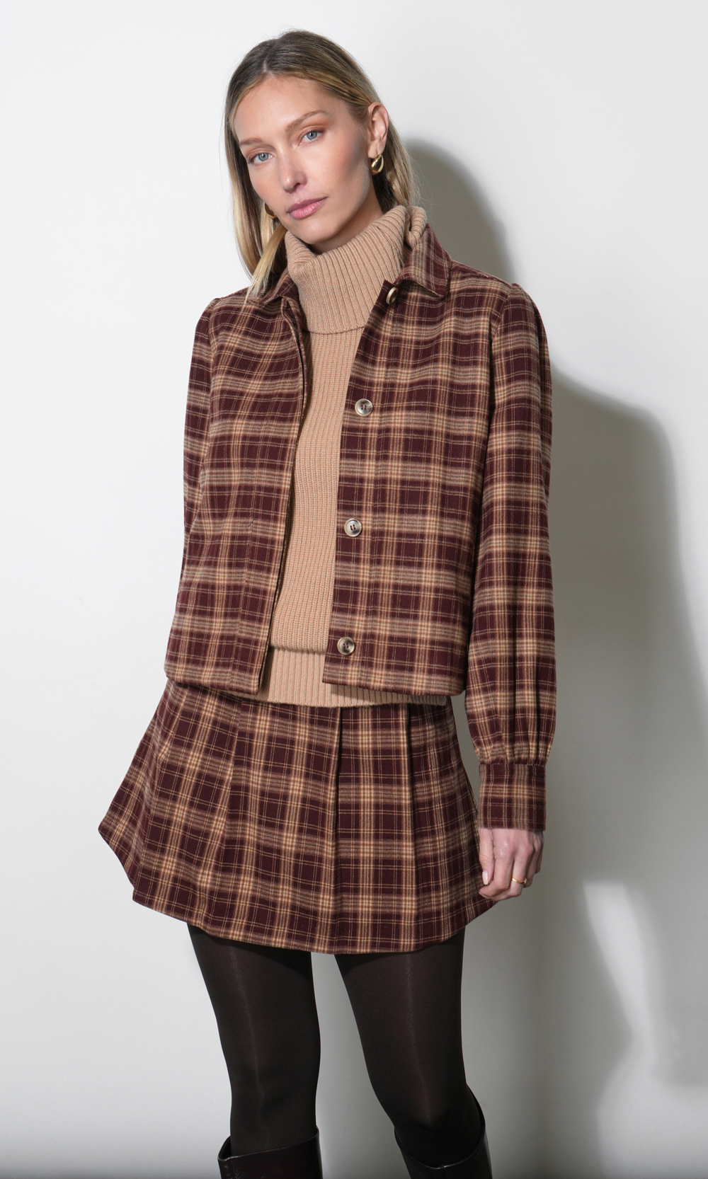 DREW PLAID SHIRT JACKET