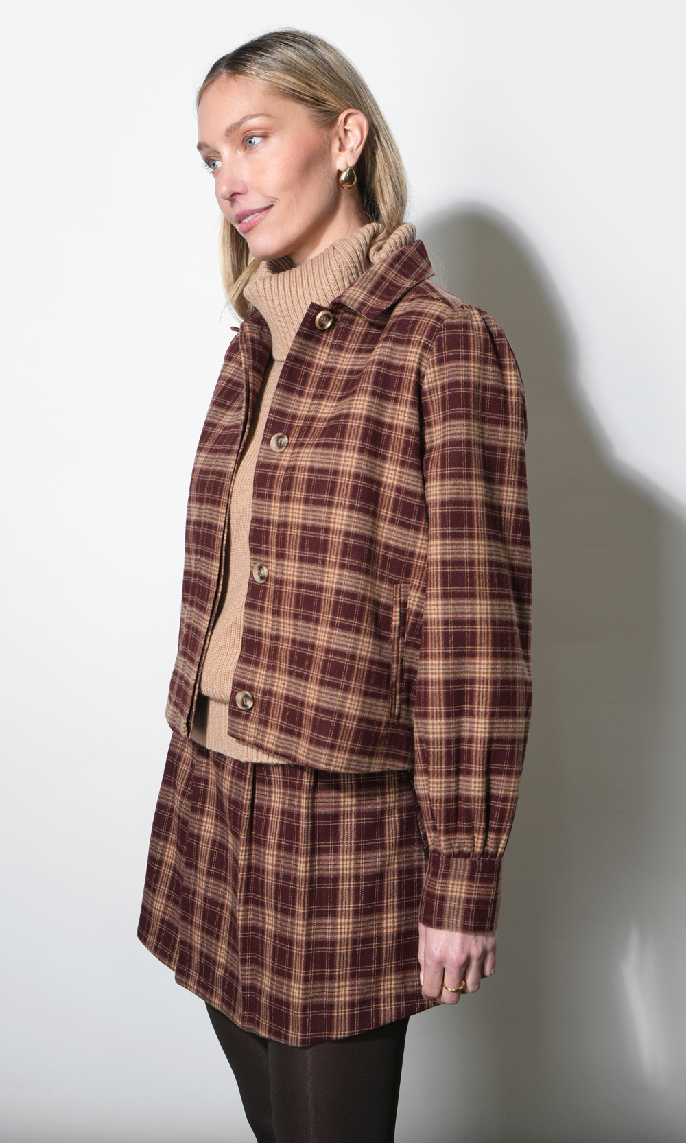 DREW PLAID SHIRT JACKET
