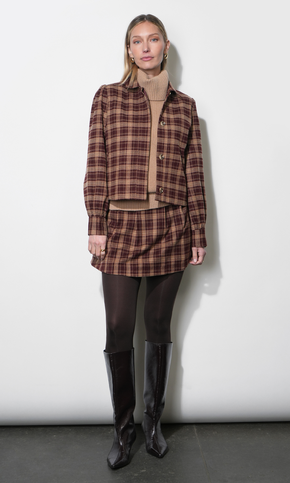 DREW PLAID SHIRT JACKET