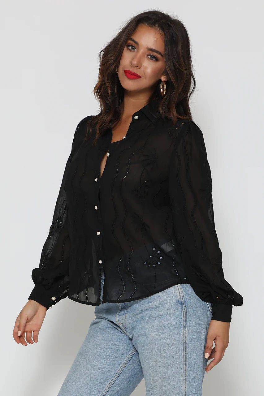 ELISE BLOUSE - BLACK