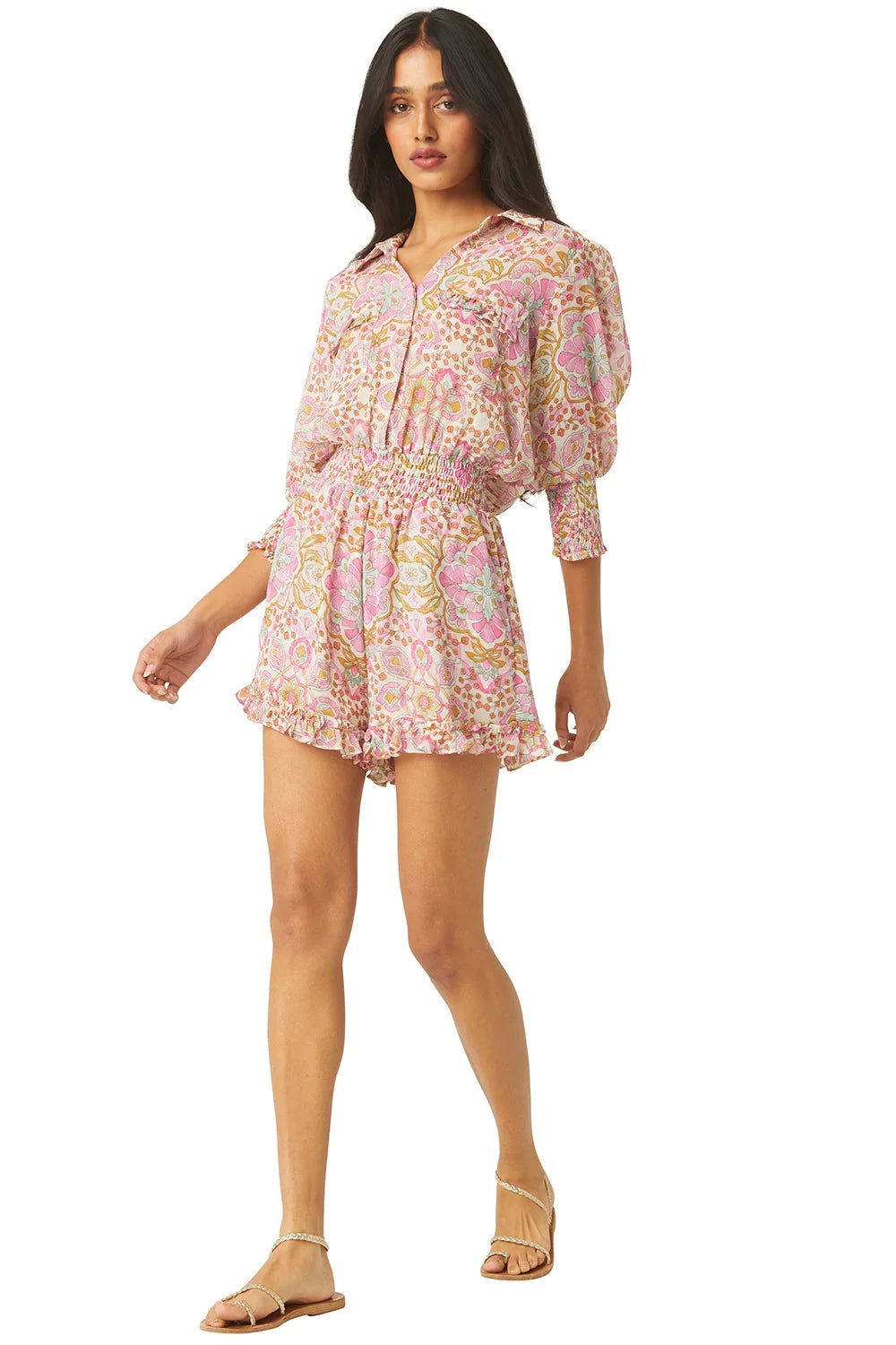 GRACIE ROMPER - VERANDA FLORA