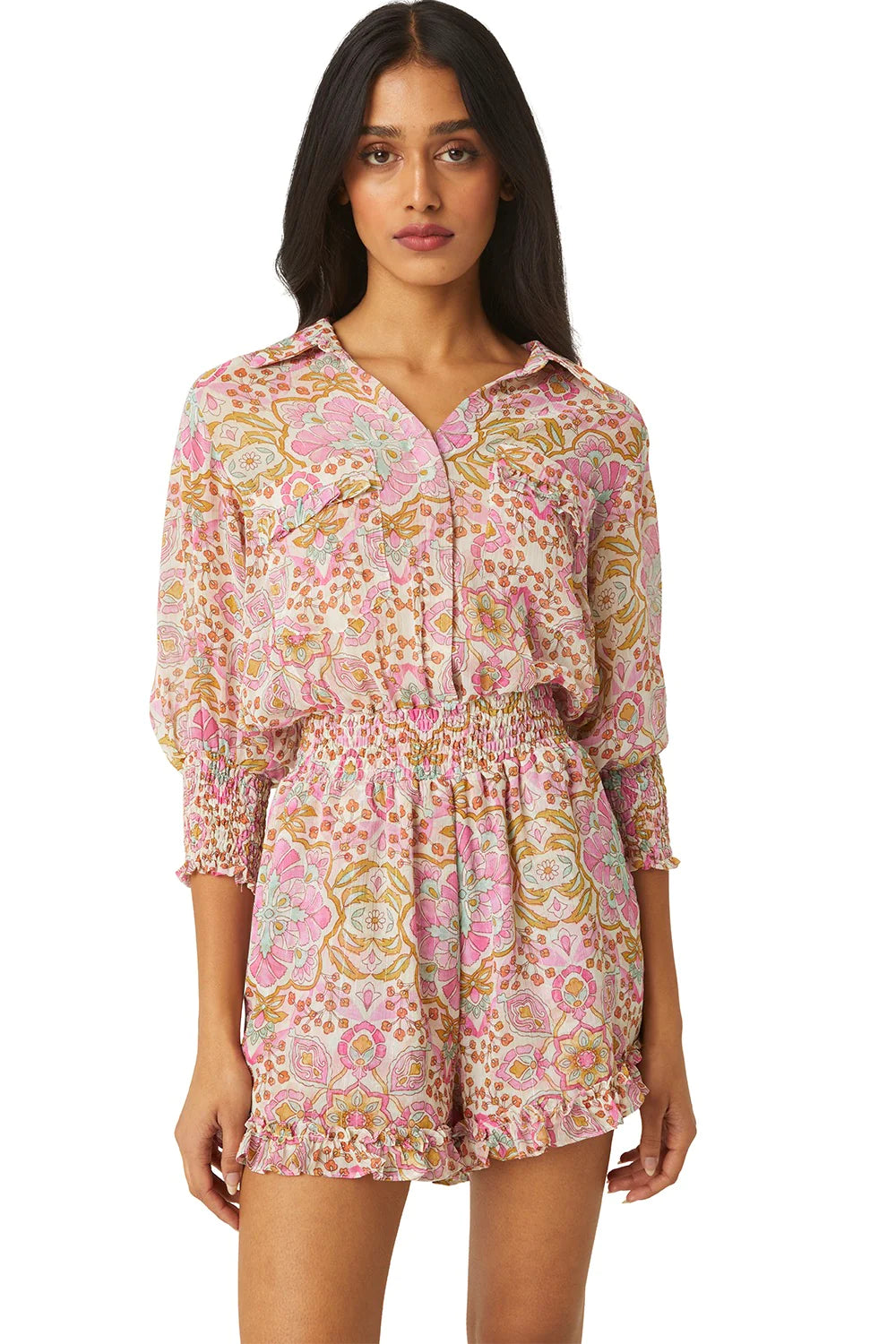 GRACIE ROMPER - VERANDA FLORA