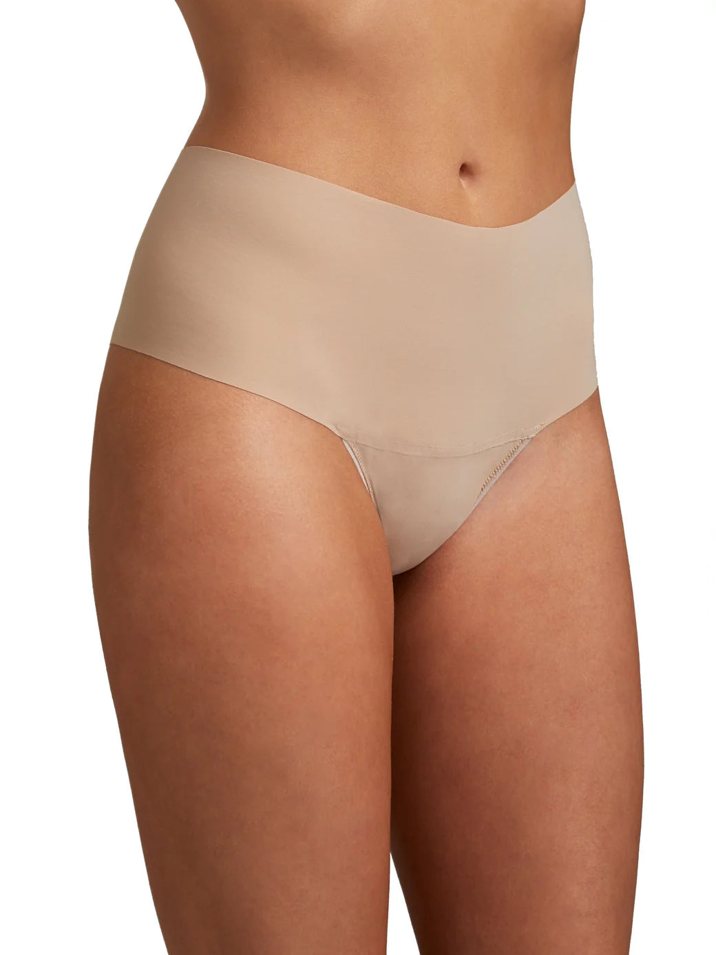 BREATHESOFT HIGH RISE THONG - TAUPE