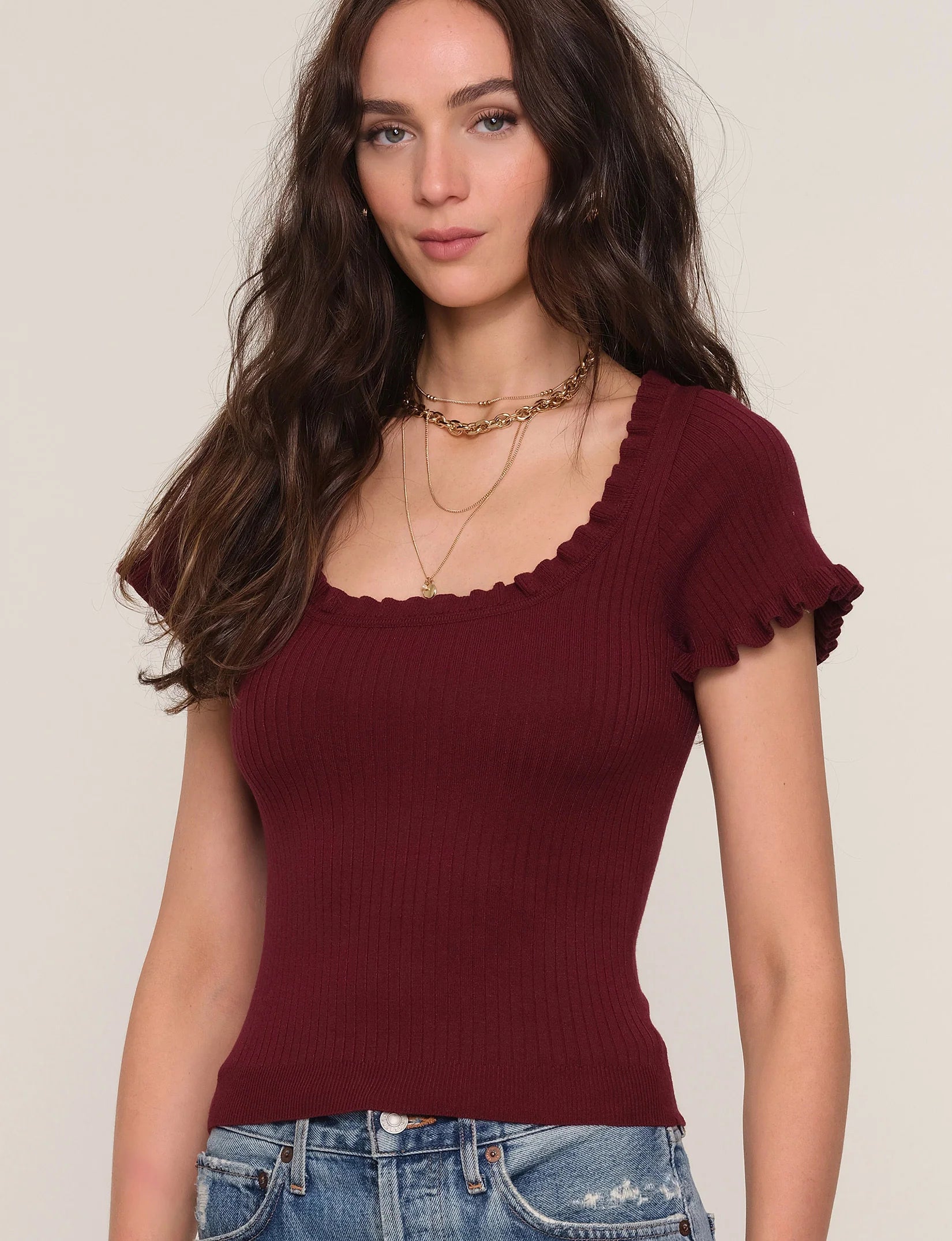 SATHIA TOP - MERLOT