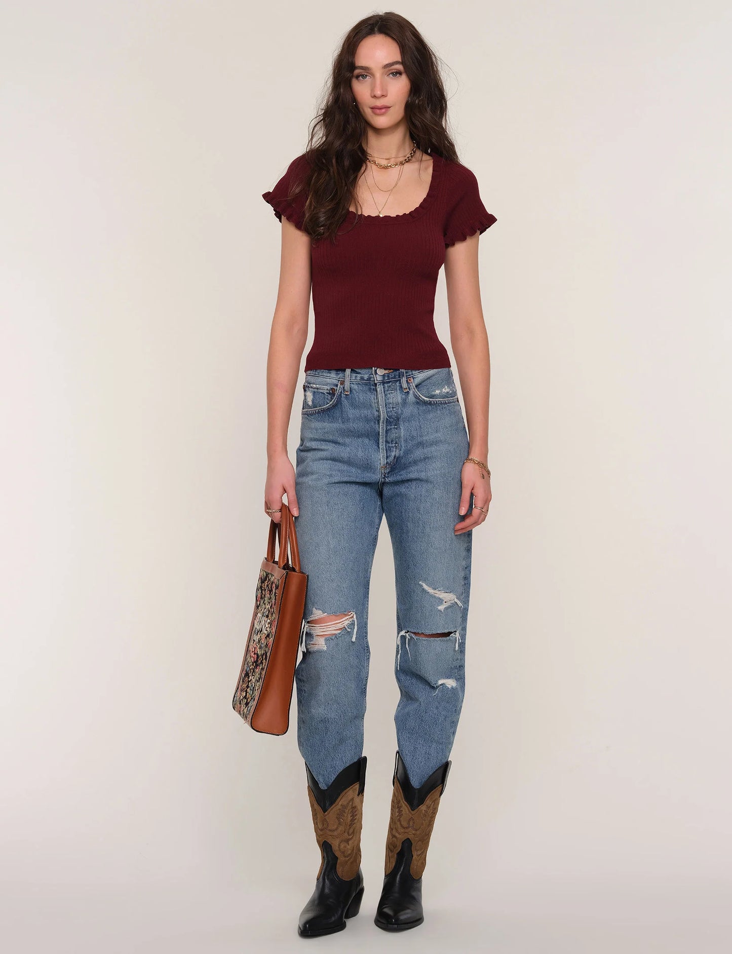 SATHIA TOP - MERLOT