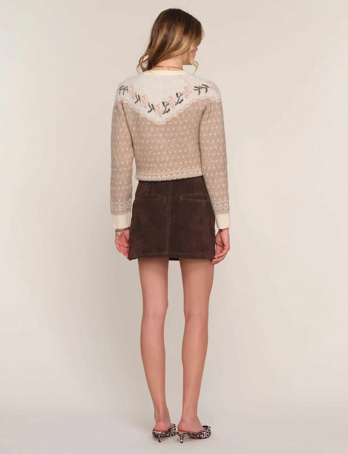 JINA SUEDE SKIRT - BITTERSWEET