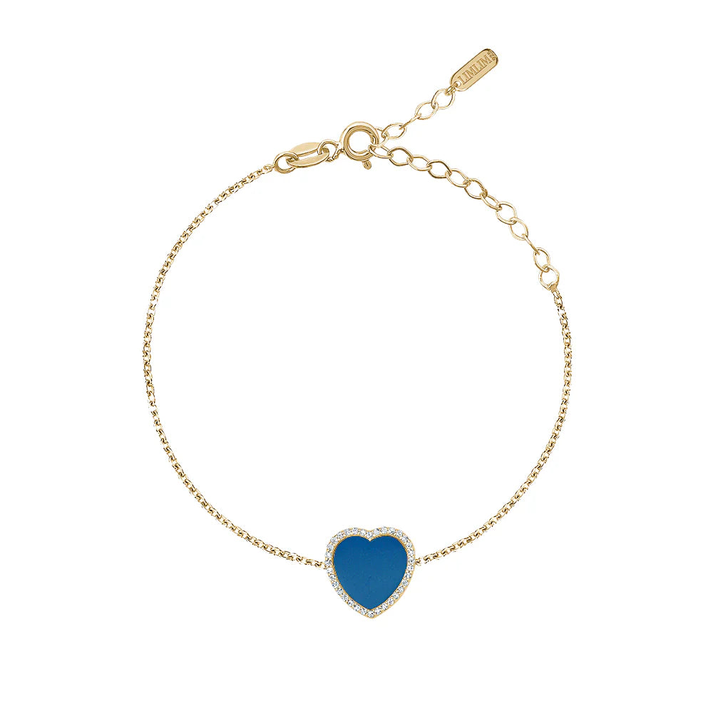 ENAMEL HEART BRACELET (VARIOUS COLOURS)