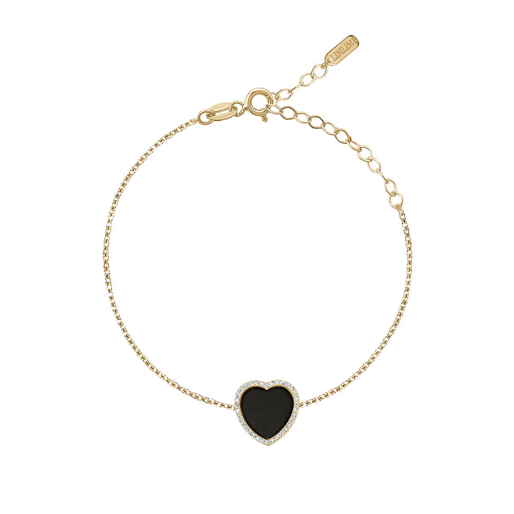 ENAMEL HEART BRACELET (VARIOUS COLOURS)