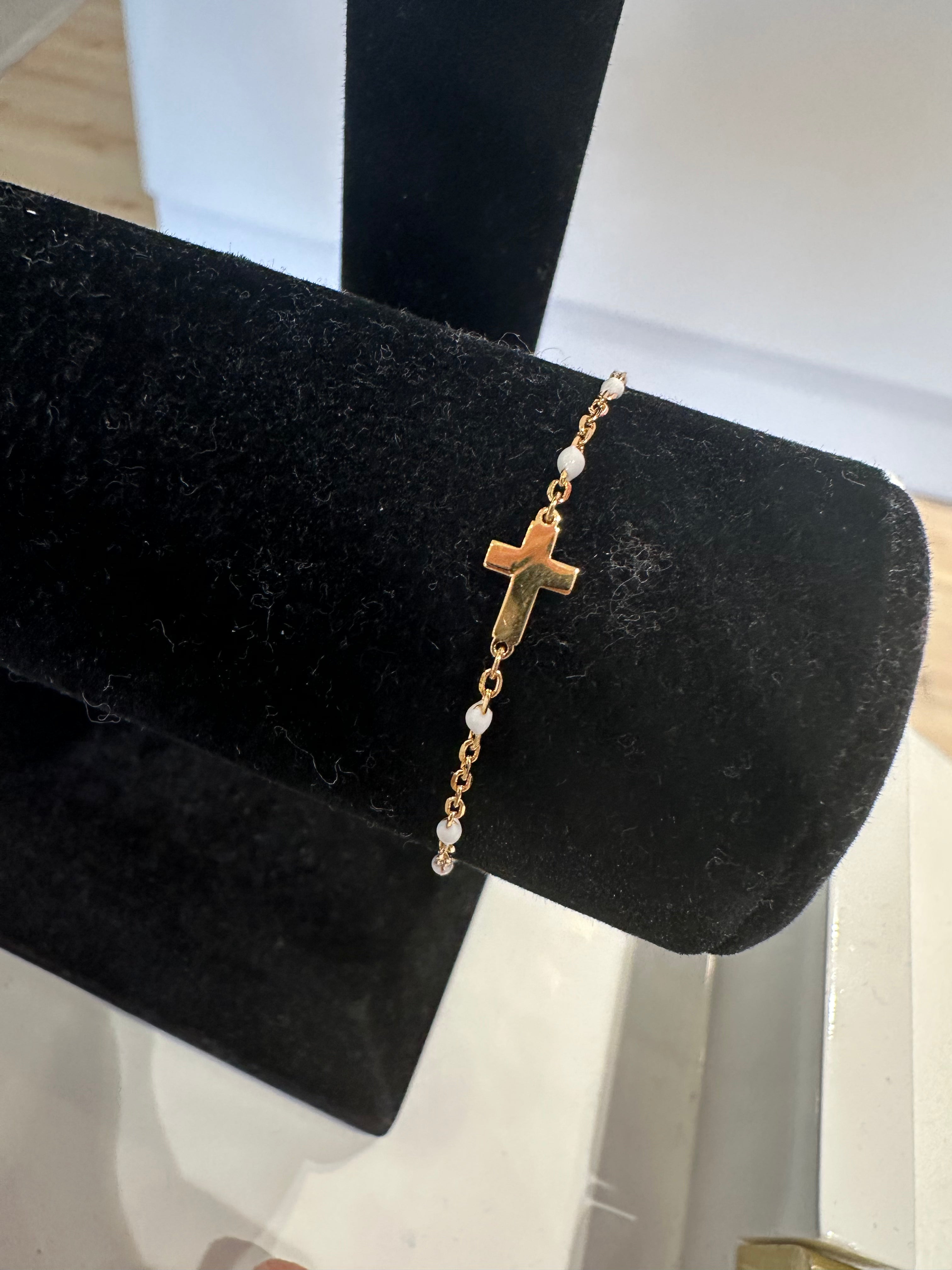 ROSARY CROSS BRACELET