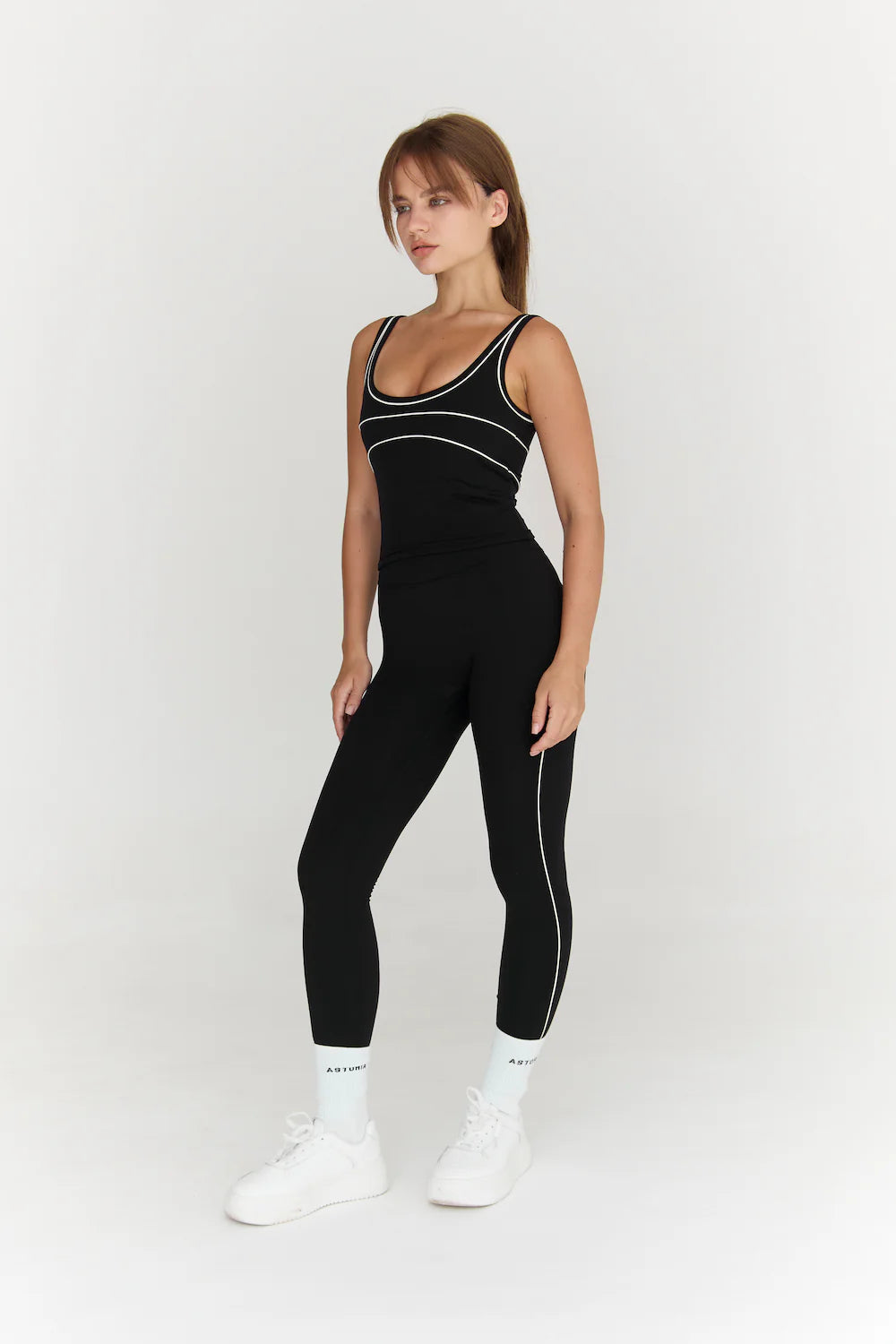AIRVIVE FULL LENGTH LEGGING - BLACK/CREAM