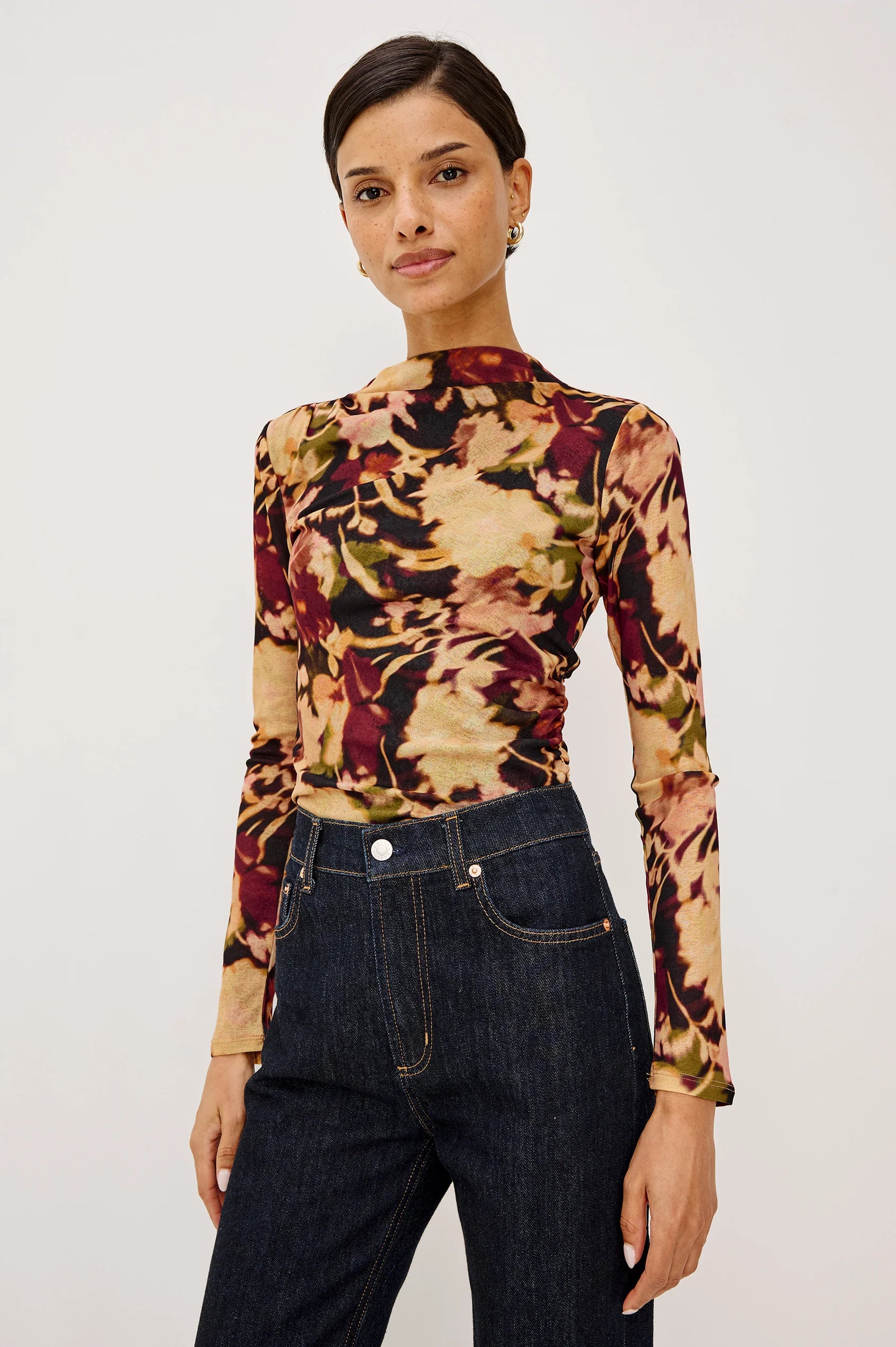 JOELLE TOP - DARK FLORA