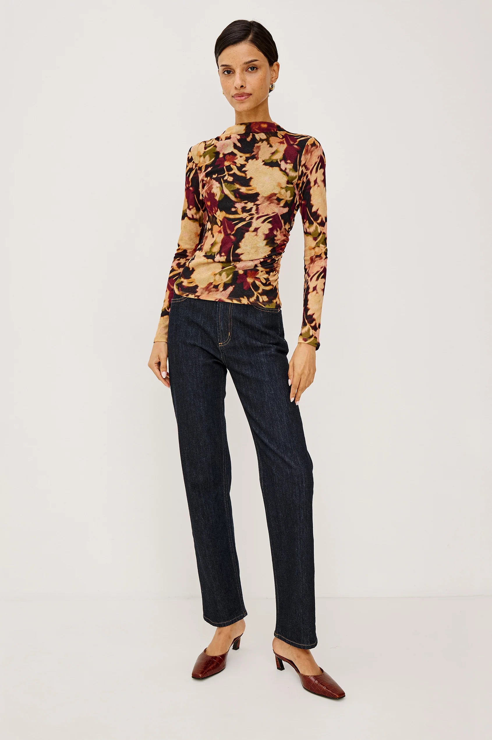 JOELLE TOP - DARK FLORA