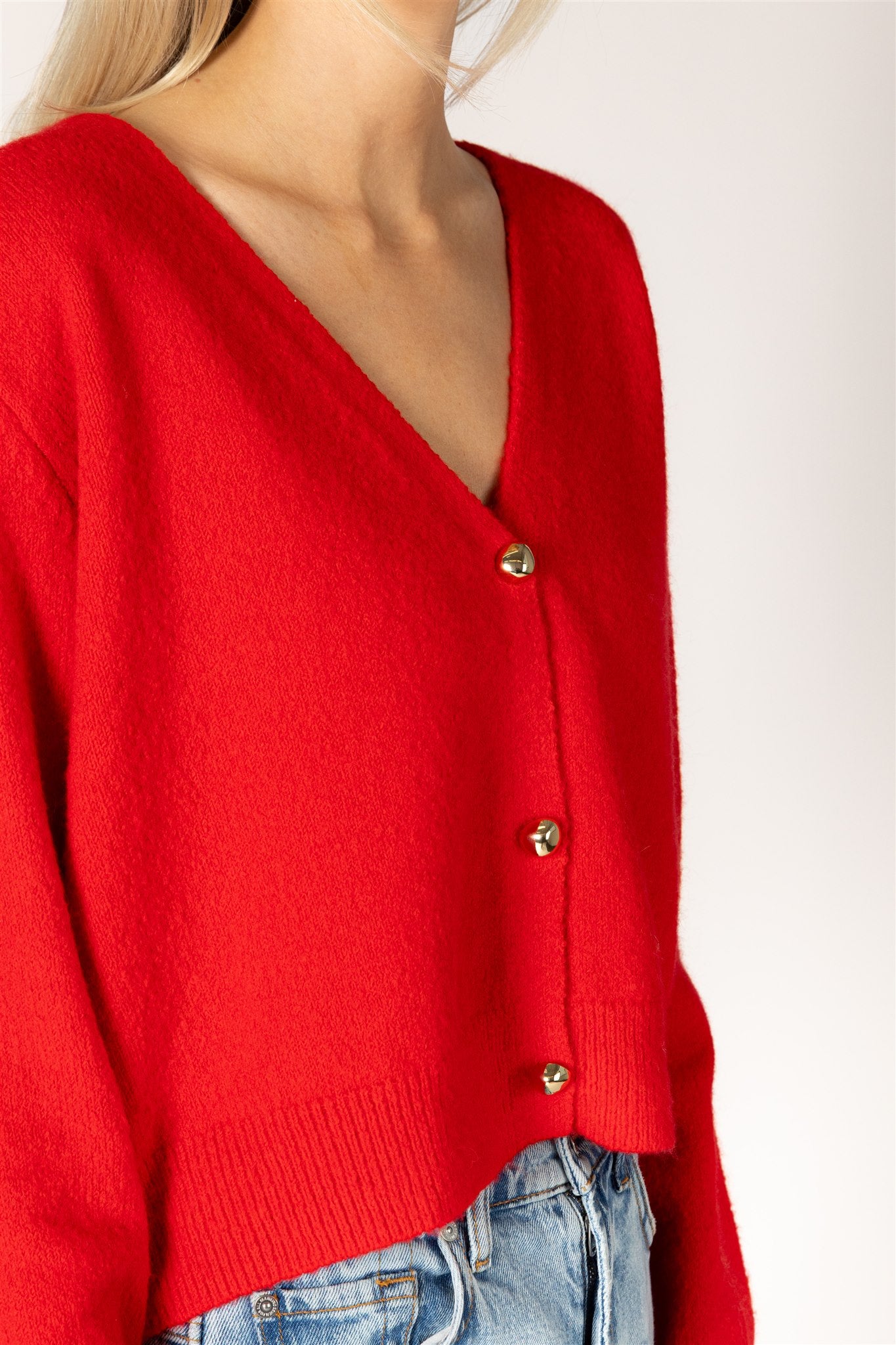 KAILIE CARDIGAN - SCARLET
