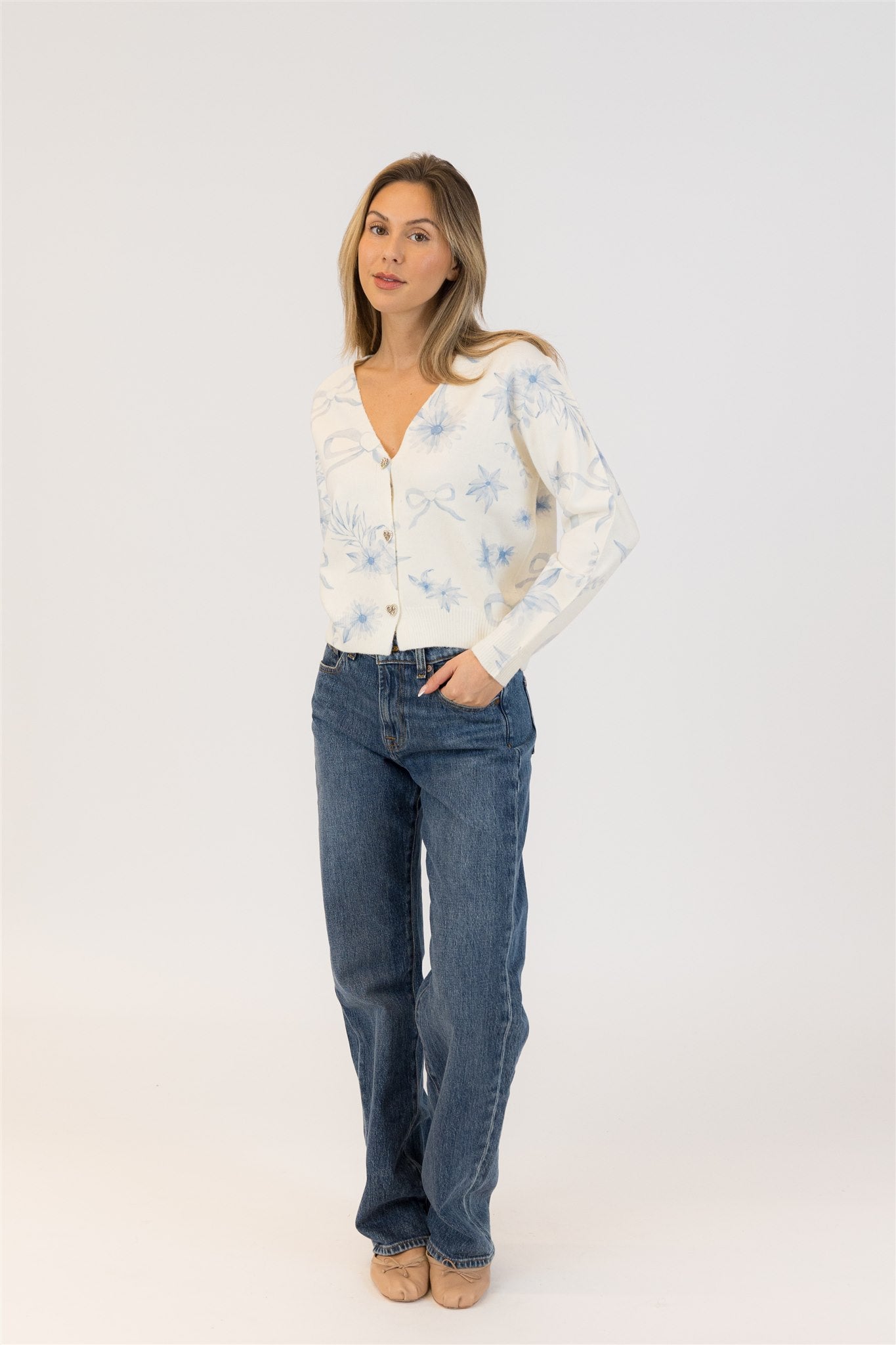 KAILIE BOW CARDIGAN
