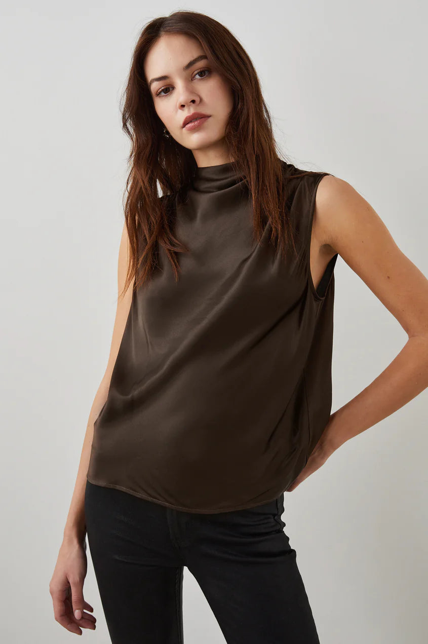 KALEEN TOP - DARK MOSS