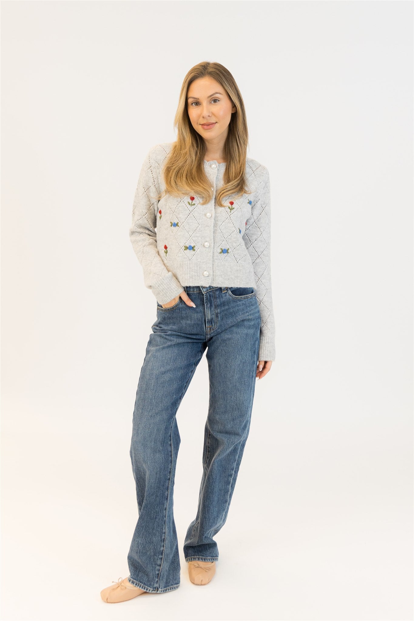 LACEY ROSE CARDIGAN - GREY