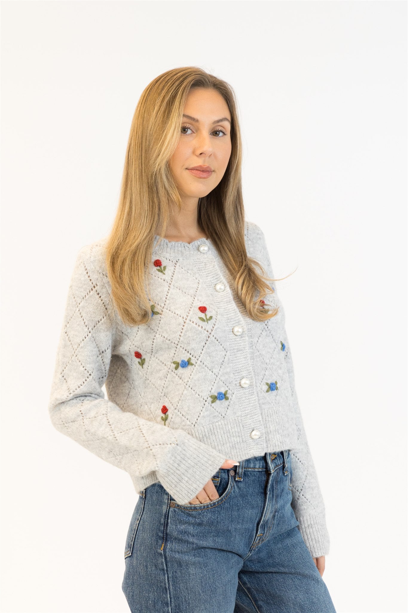 LACEY ROSE CARDIGAN - GREY