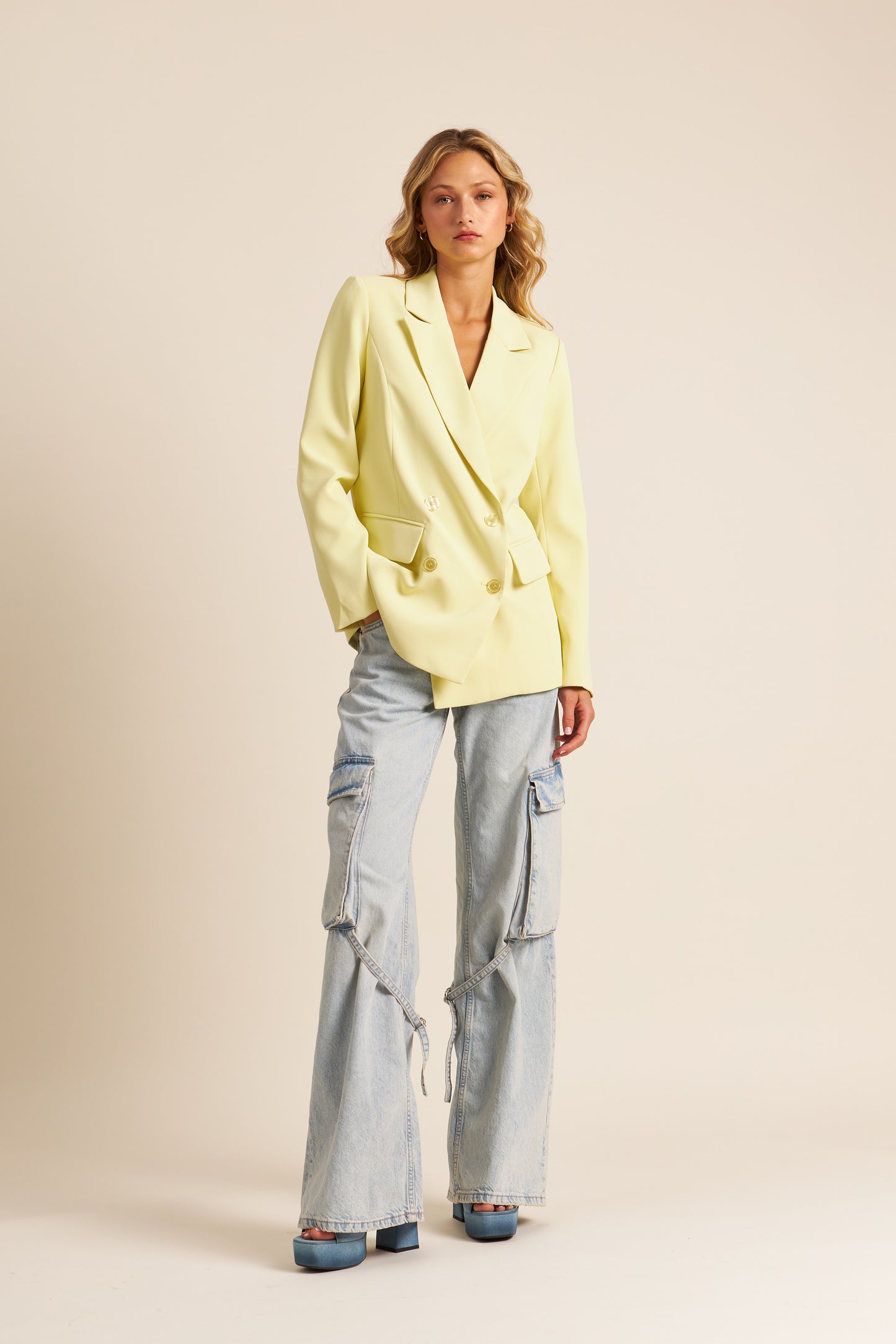 LINCOLN BLAZER - LEMON CHIFFON